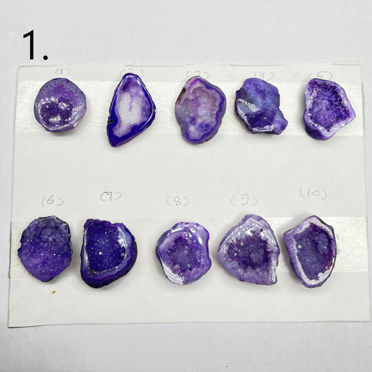 Geode Pendant stone by Selection 25 - 35MM Purple