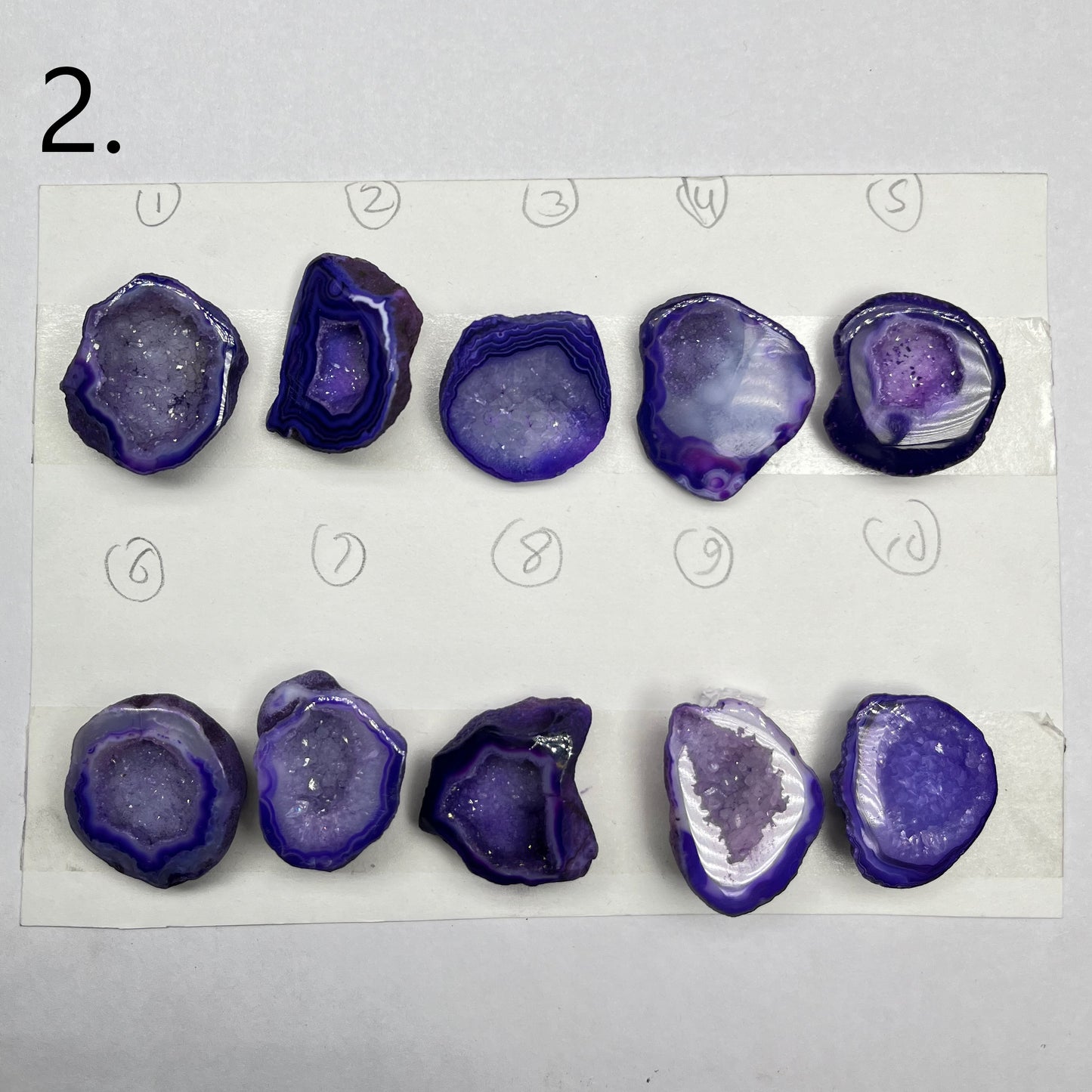 Geode Pendant stone by Selection 25 - 35MM Purple