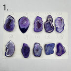 Geode Pendant stone by Selection 30- 35MM Purple