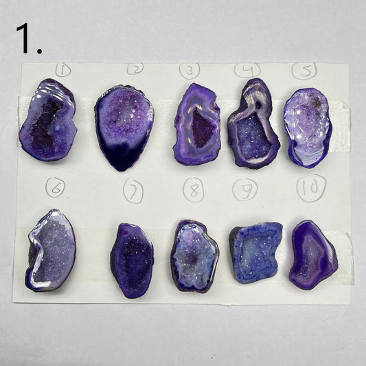 Geode Pendant stone by Selection 30- 35MM Purple