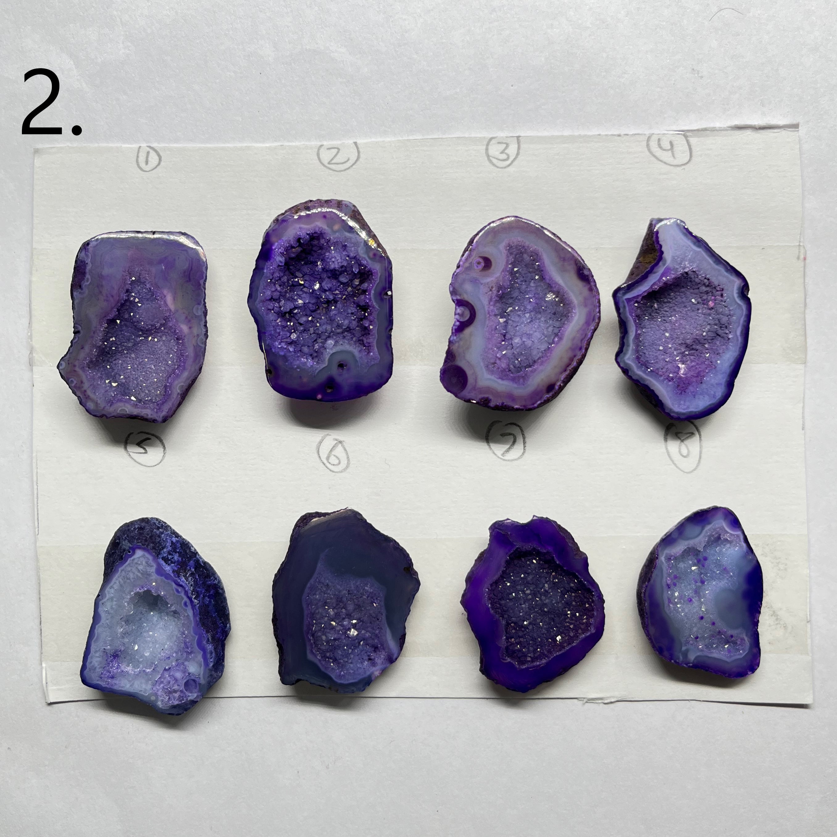 Geode Pendant stone by Selection 30- 35MM Purple