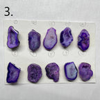 Geode Pendant stone by Selection 25 - 35MM Purple