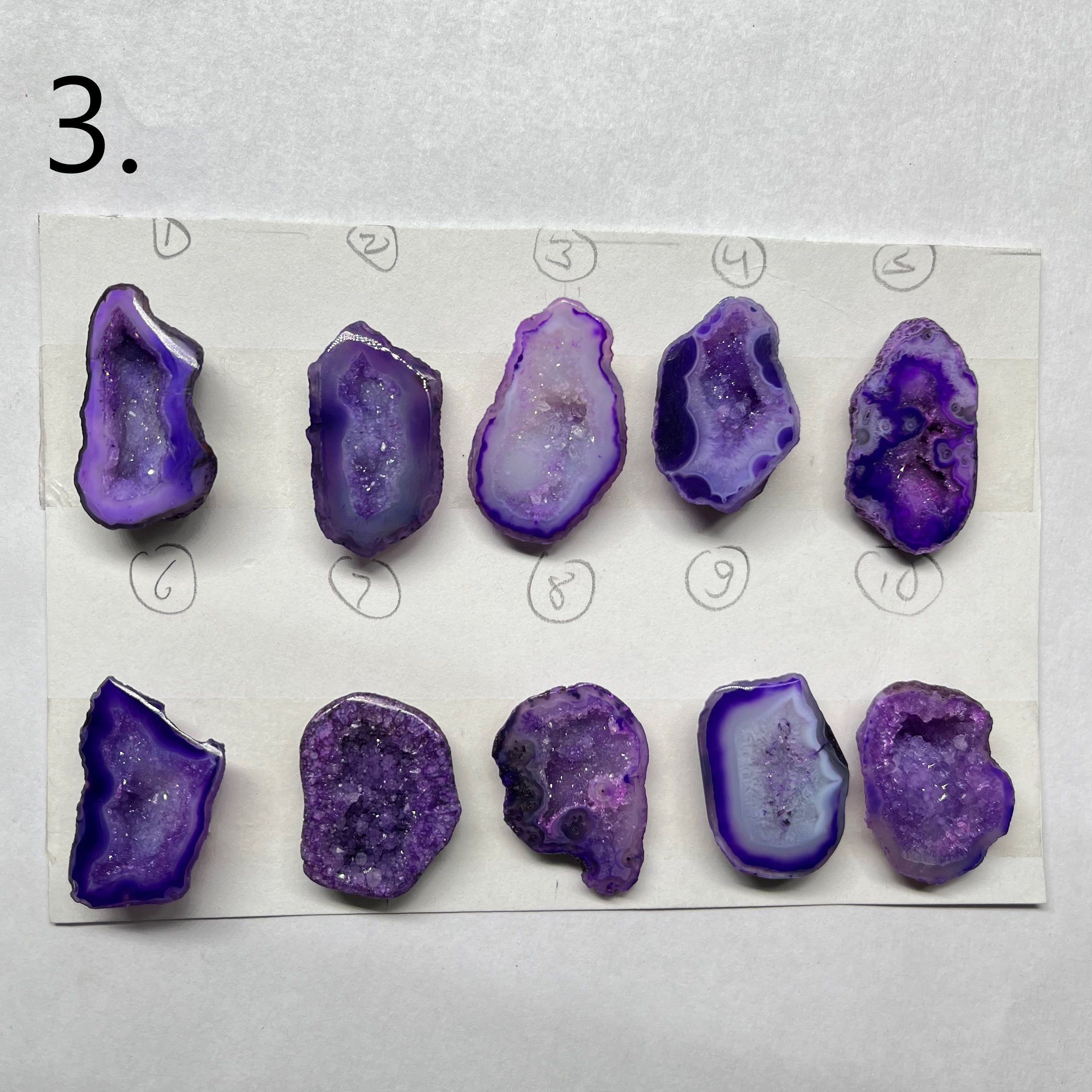 Geode Pendant stone by Selection 25 - 35MM Purple