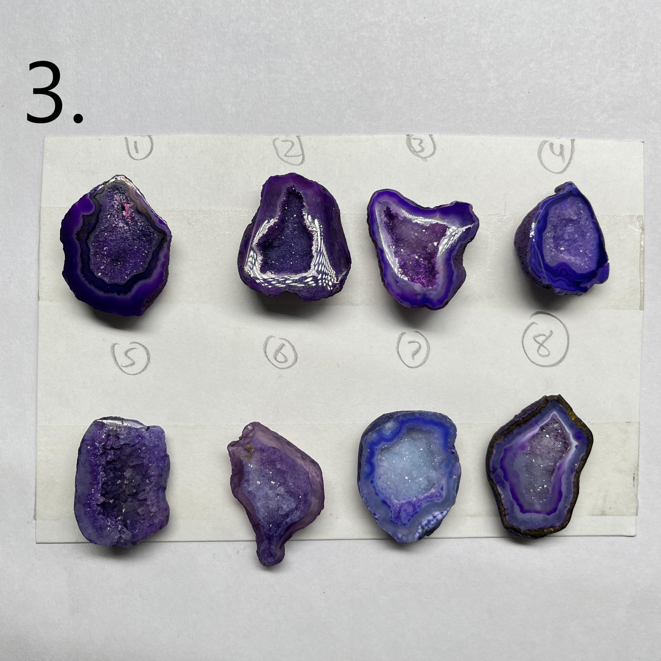 Geode Pendant stone by Selection 30- 35MM Purple