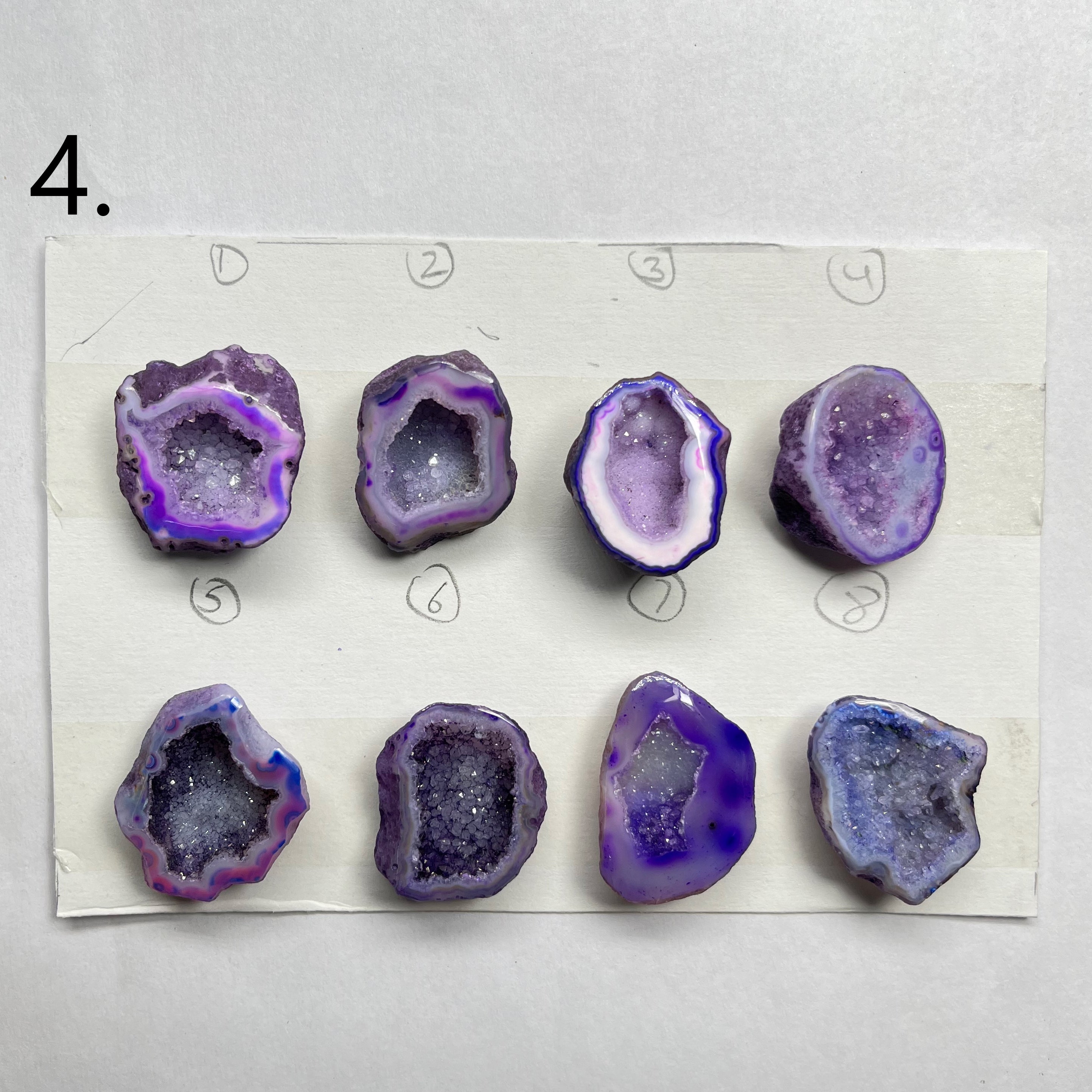 Geode Pendant stone by Selection 30- 35MM Purple
