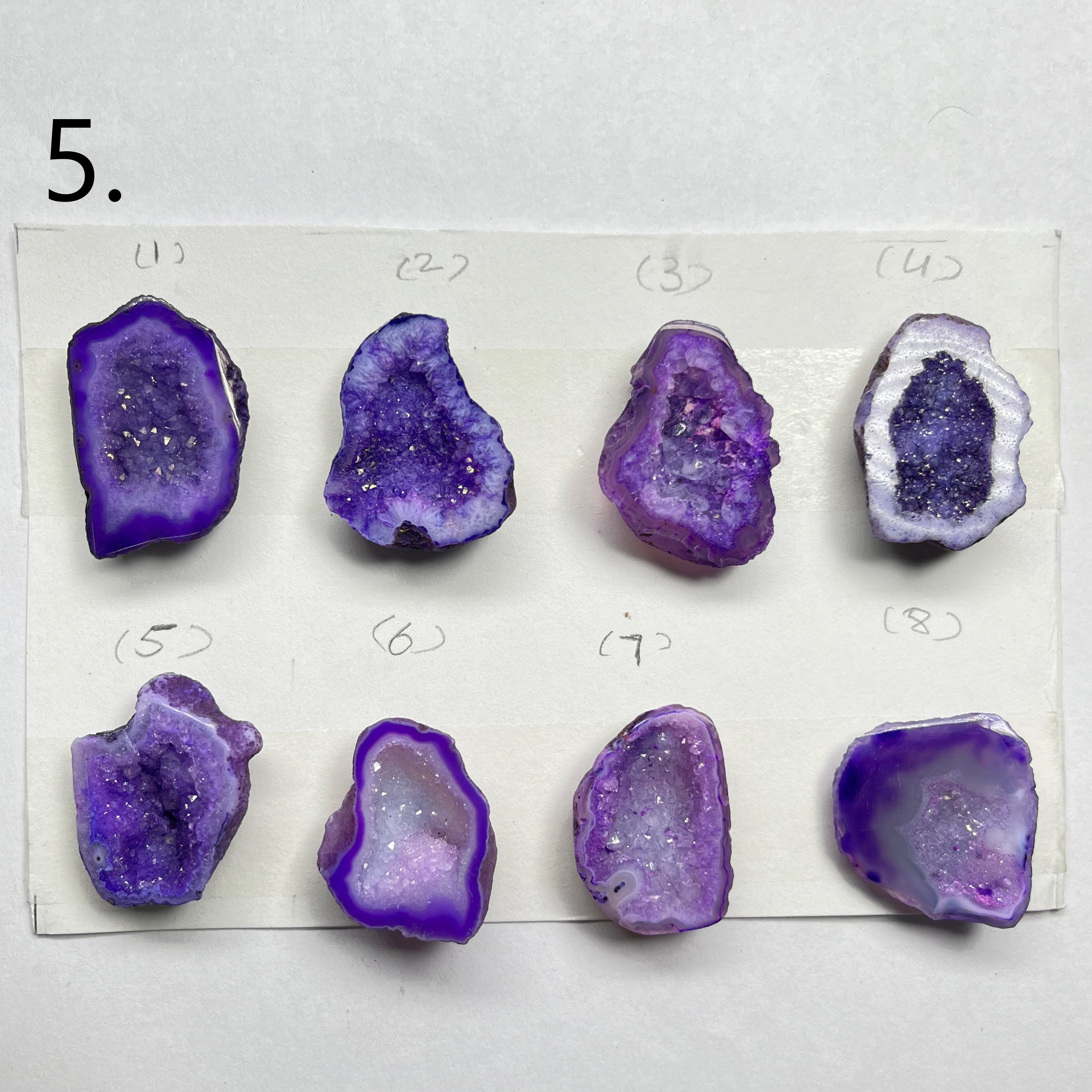 Geode Pendant stone by Selection 30- 35MM Purple
