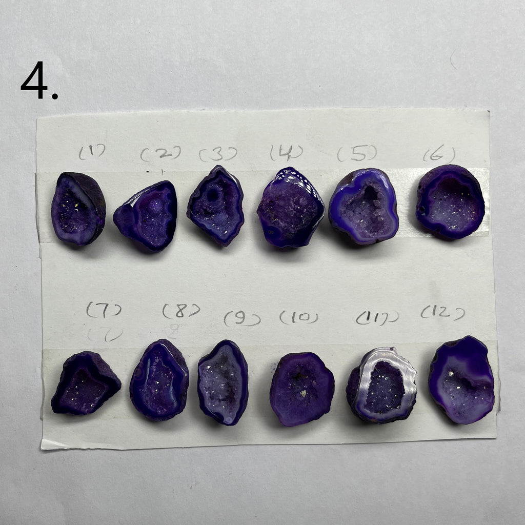 Geode Pendant stone by Selection 20- 25MM Purple