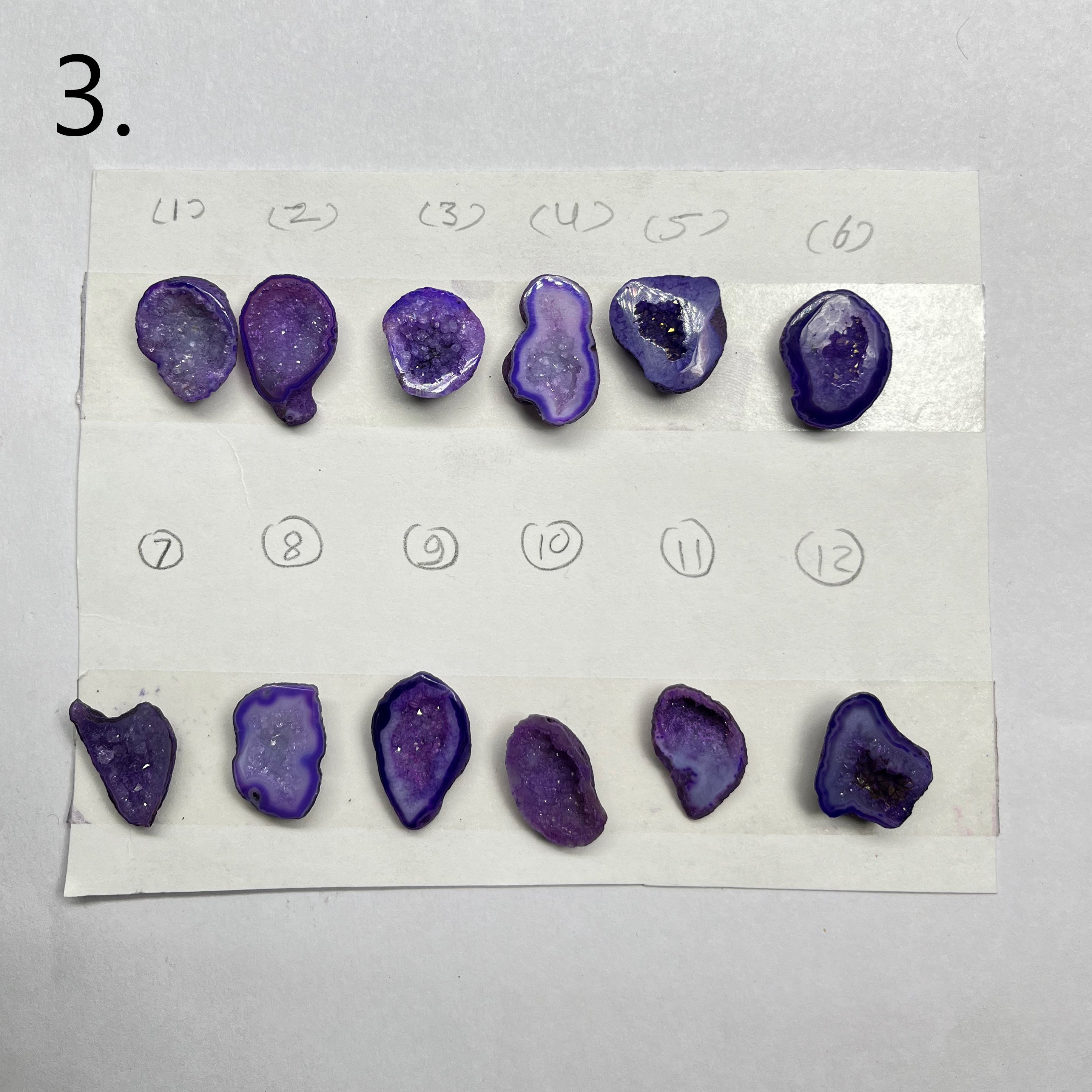 Geode Pendant stone by Selection 20- 25MM Purple