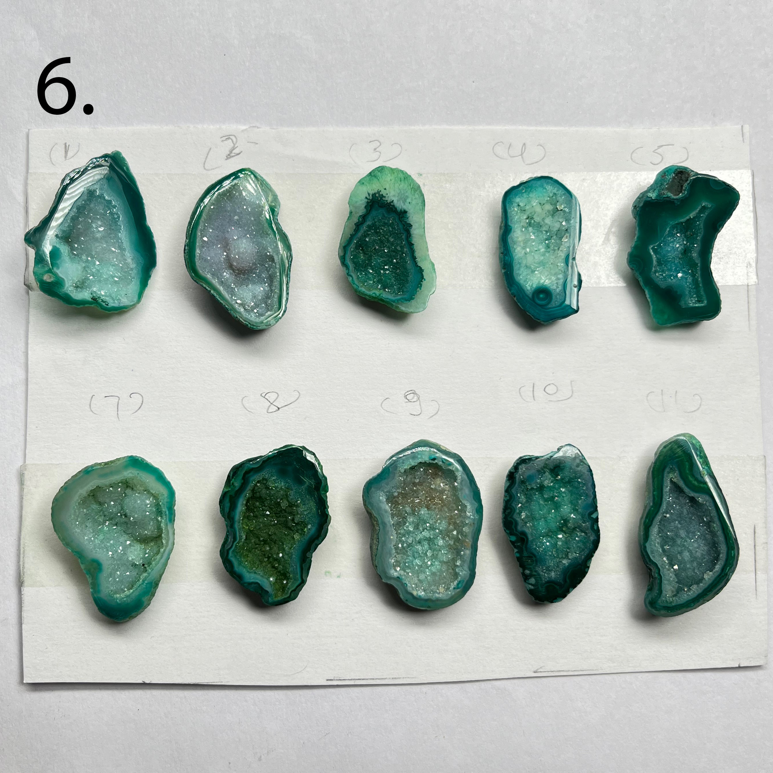 Geode Pendant stone by Selection 25 - 35MM Green