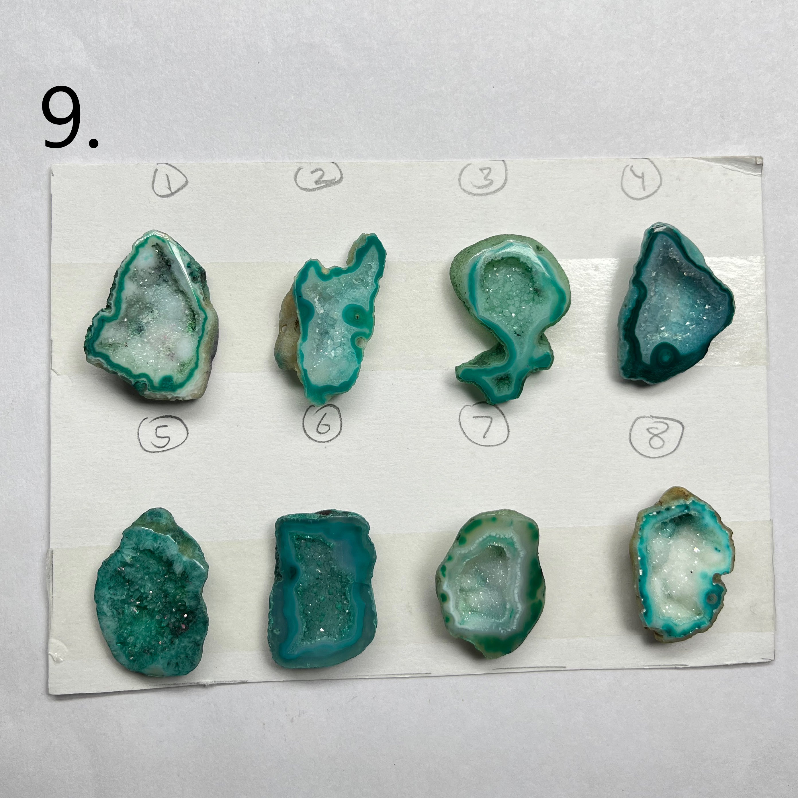 Geode Pendant stone by Selection 30-40mm green