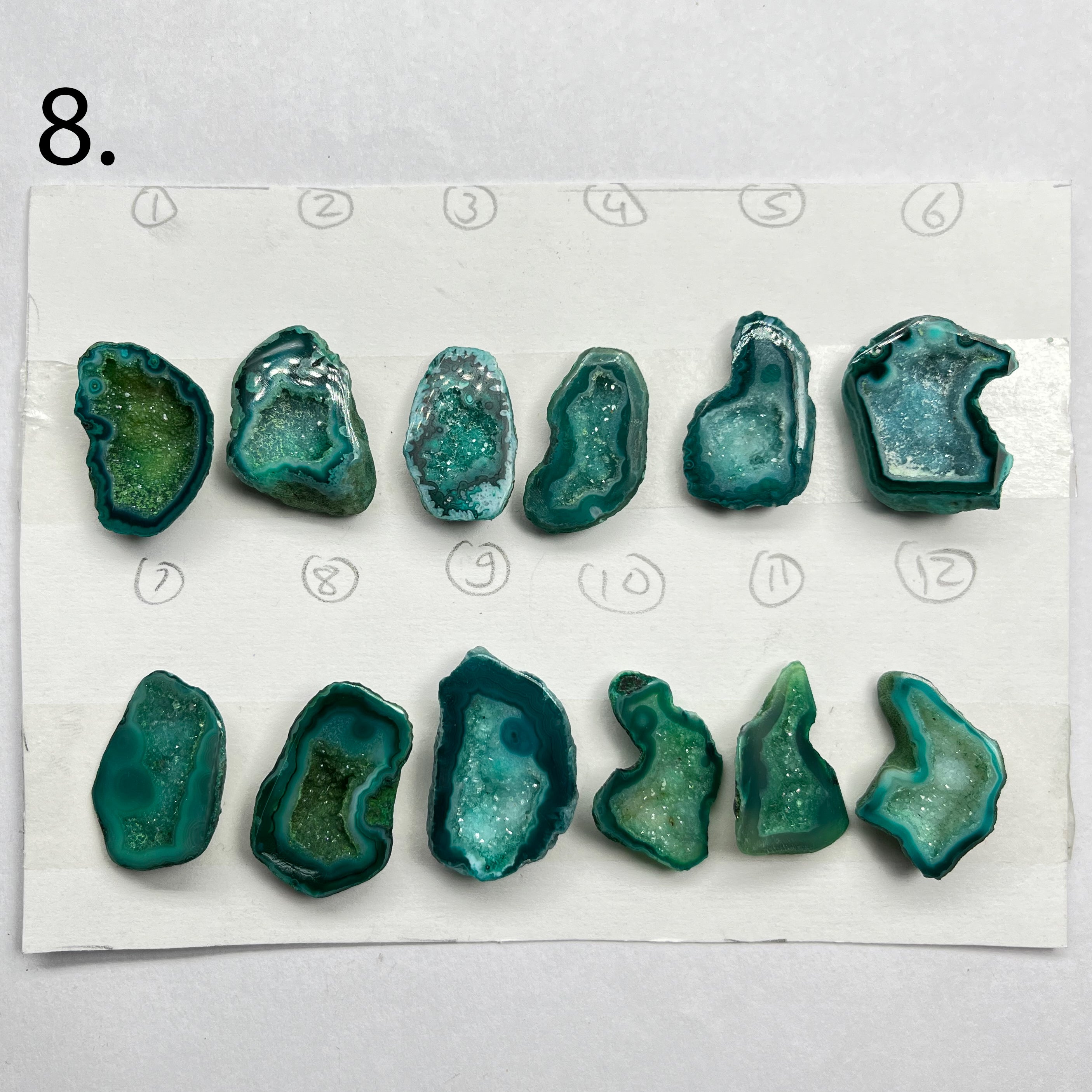 Geode Pendant stone by Selection 25 - 35MM Green