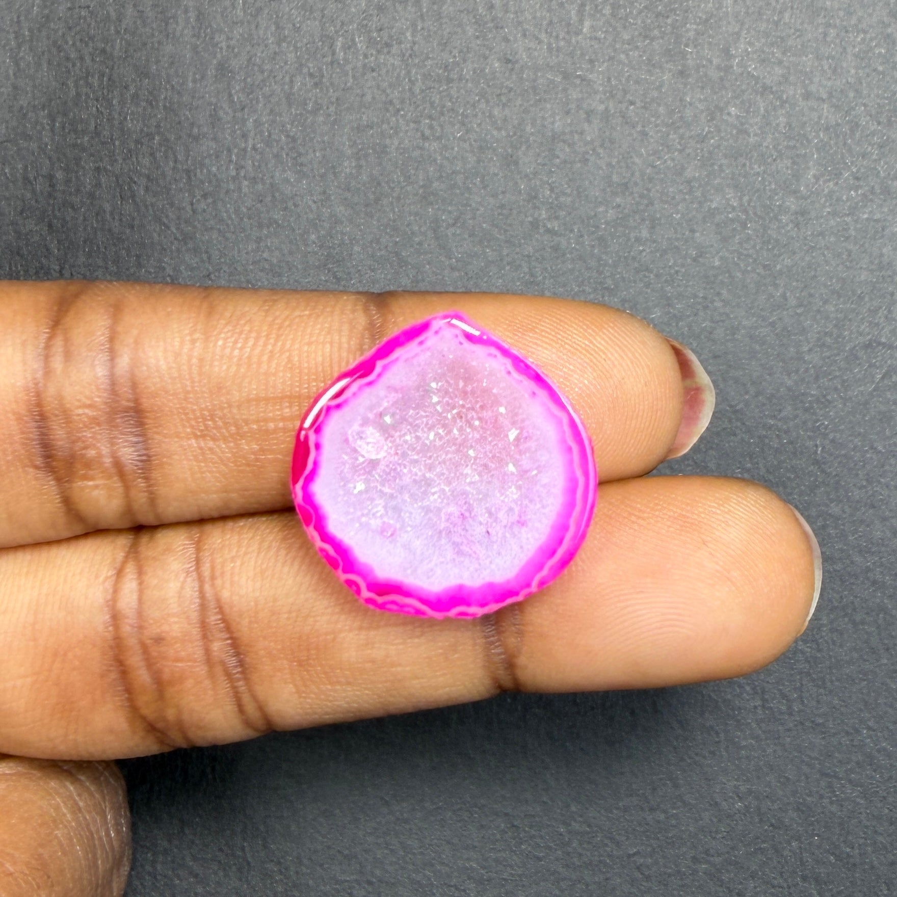 Pink Agate Druzy Geode Slices – Perfect for Ring Making