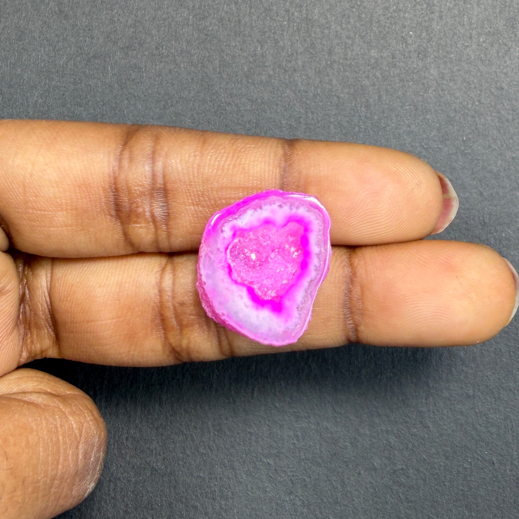 Pink Agate Druzy Geode Slices – Perfect for Ring Making