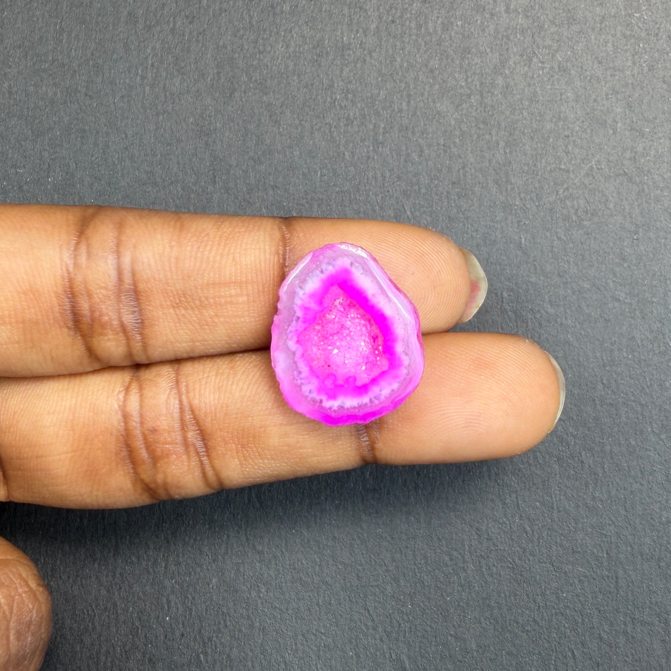 Pink Agate Druzy Geode Slices – Perfect for Ring Making