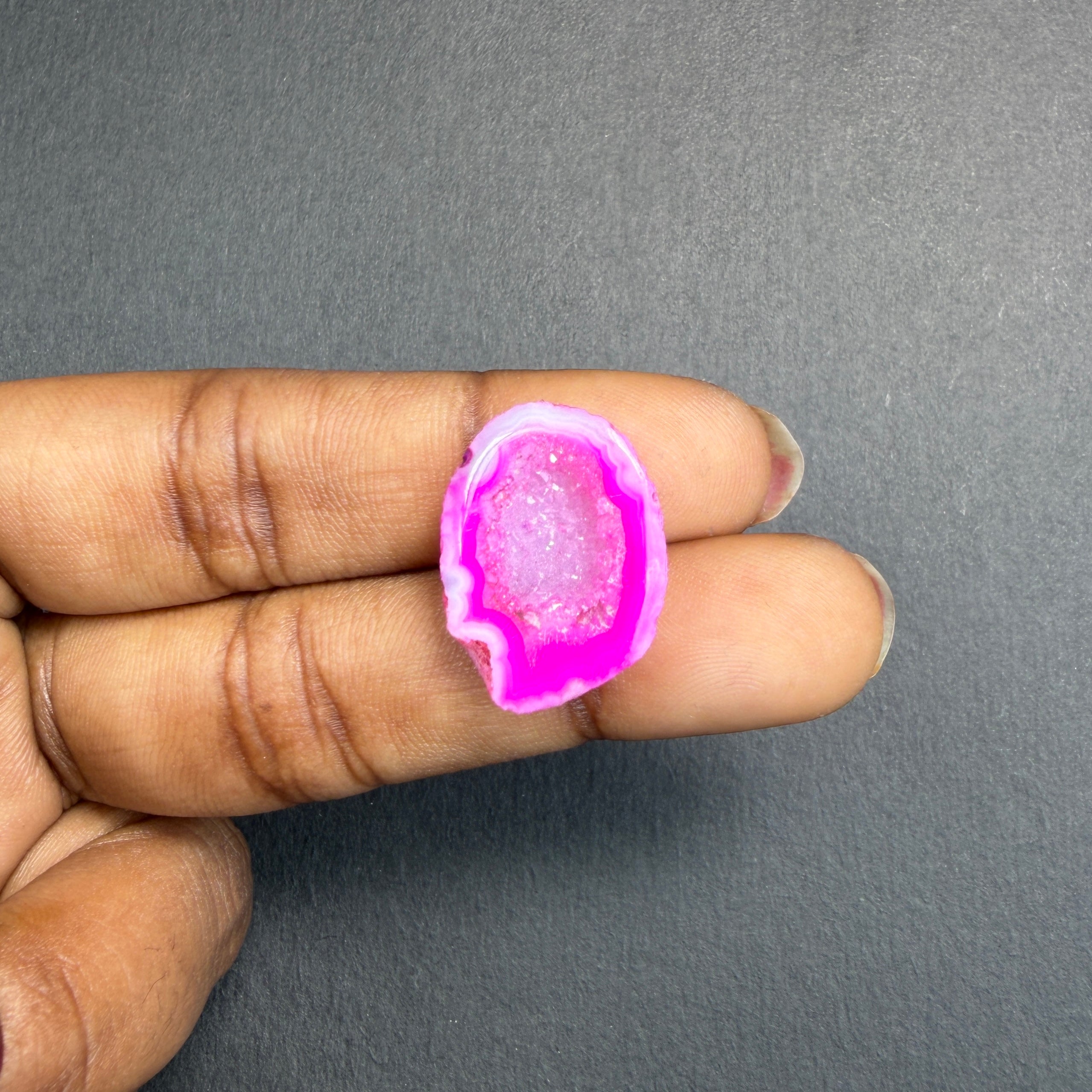 Pink Agate Druzy Geode Slices – Perfect for Ring Making