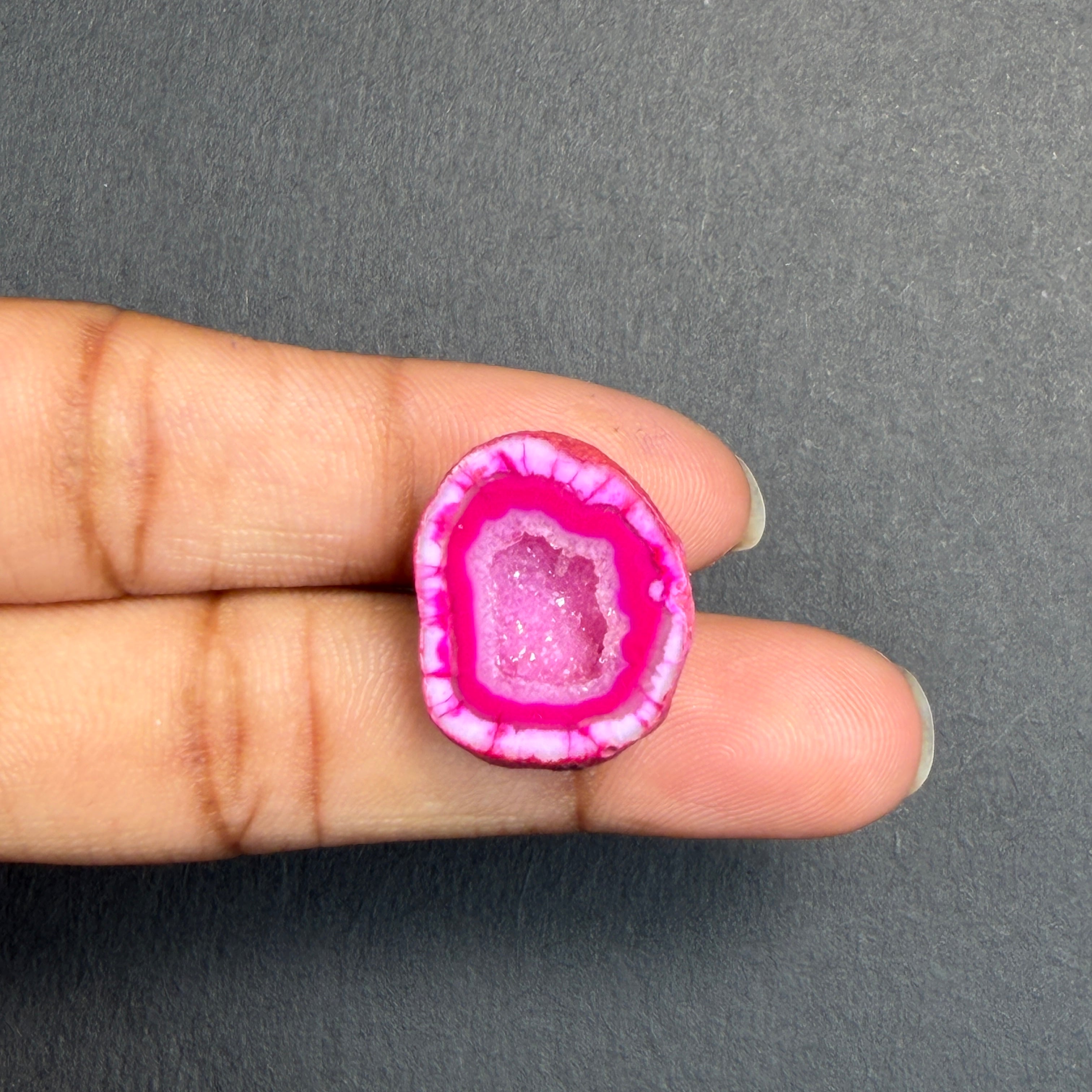 Pink Agate Druzy Geode Slices – Perfect for Ring Making