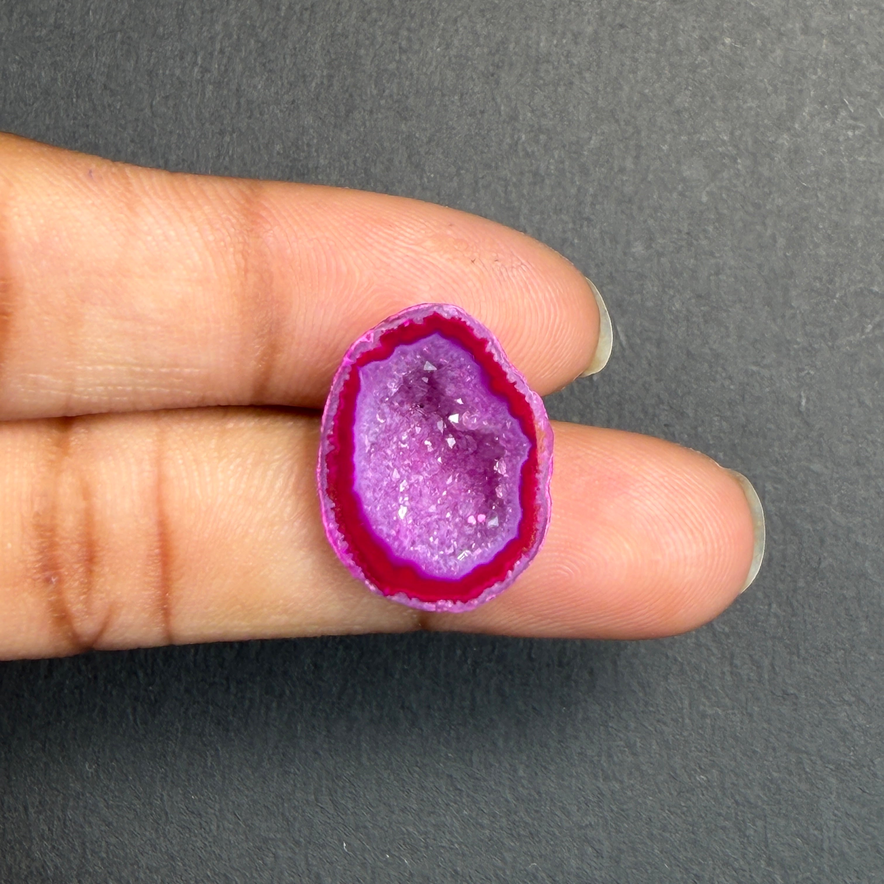 Pink Agate Druzy Geode Slices – Perfect for Ring Making