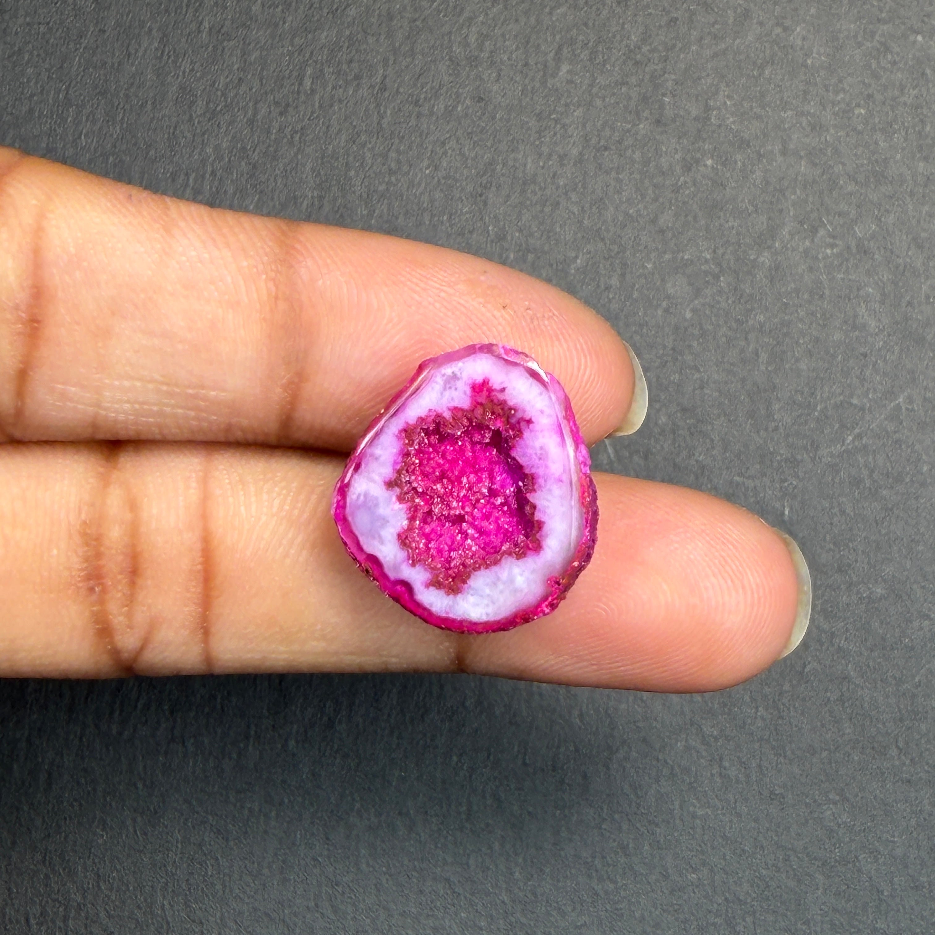 Pink Agate Druzy Geode Slices – Perfect for Ring Making
