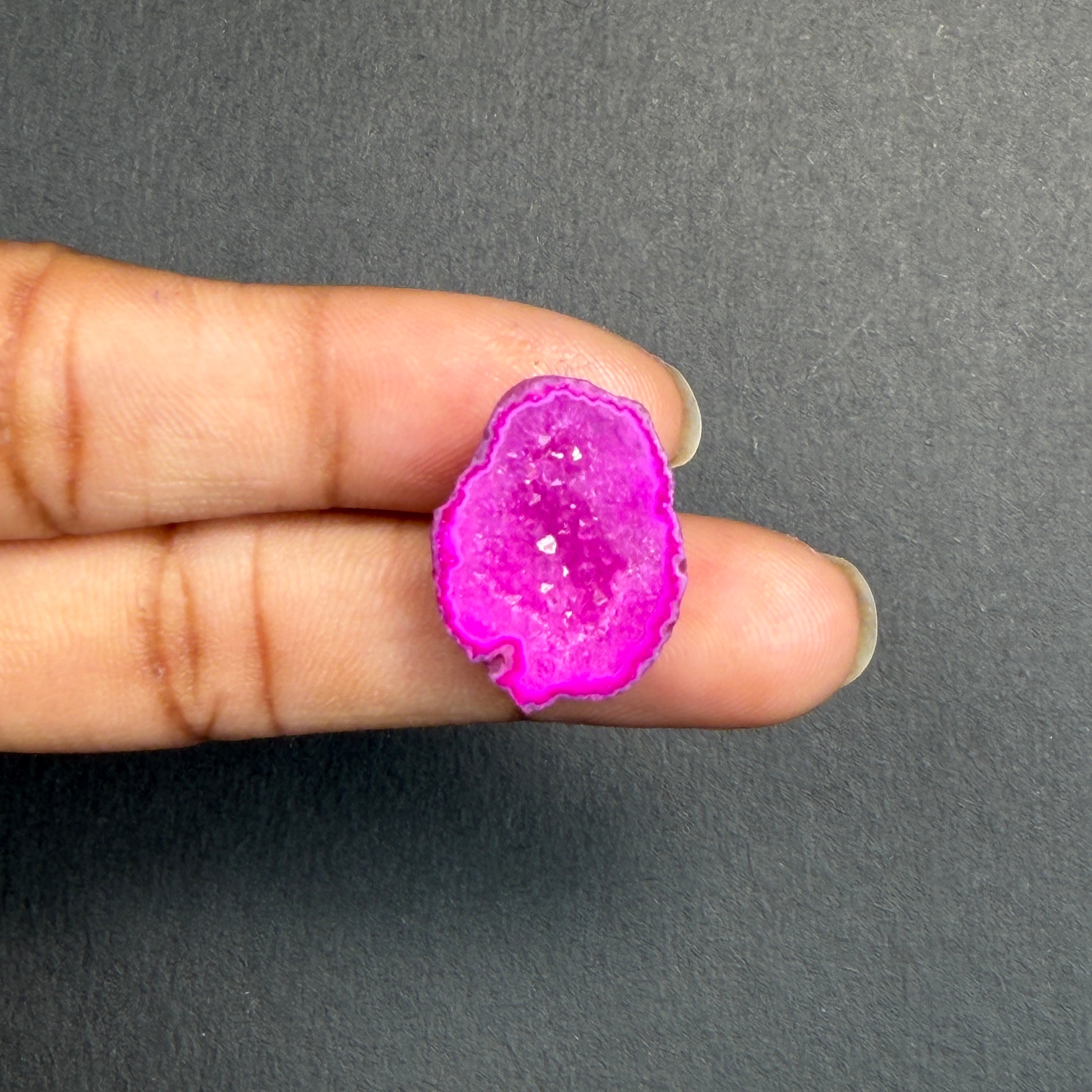 Pink Agate Druzy Geode Slices – Perfect for Ring Making