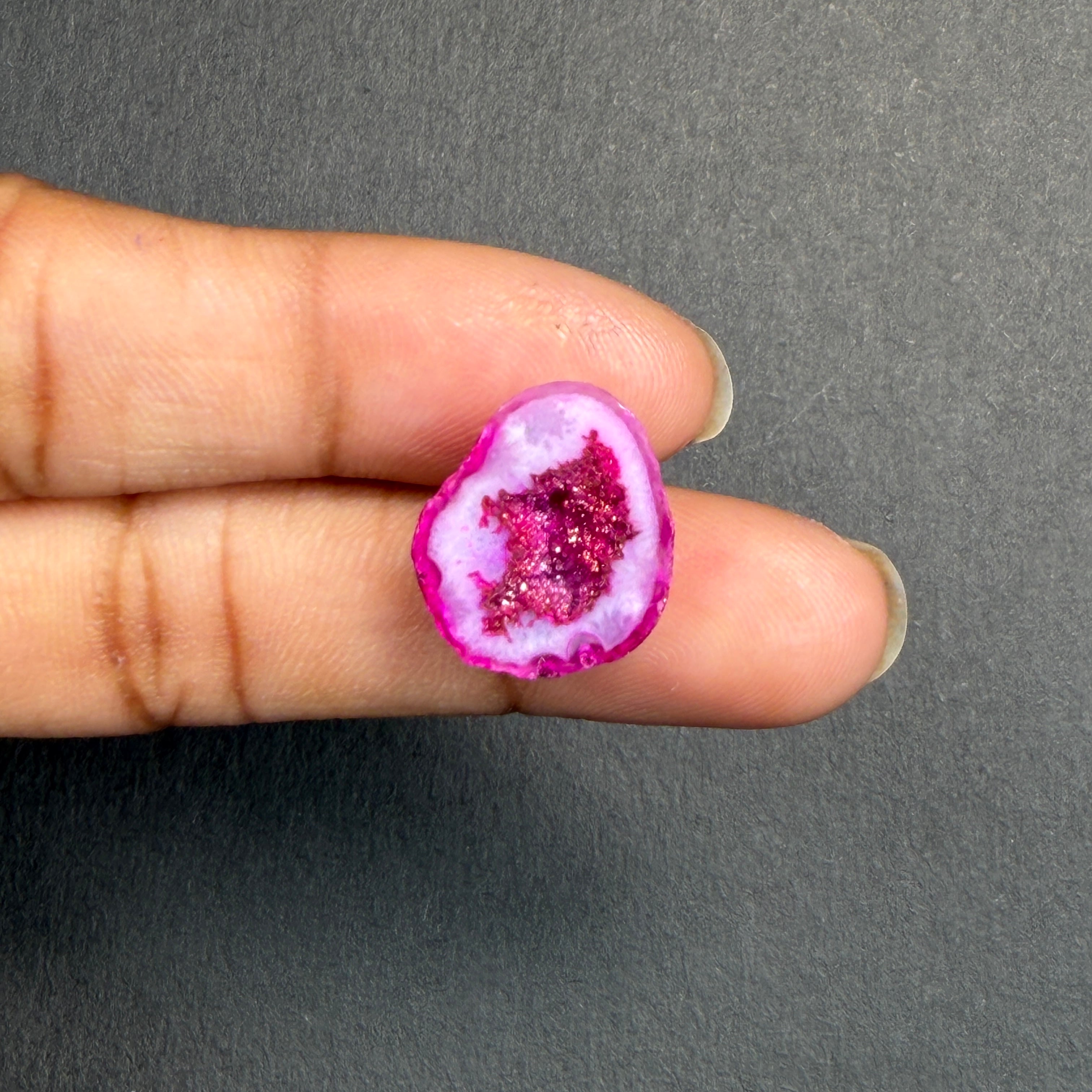 Pink Agate Druzy Geode Slices – Perfect for Ring Making