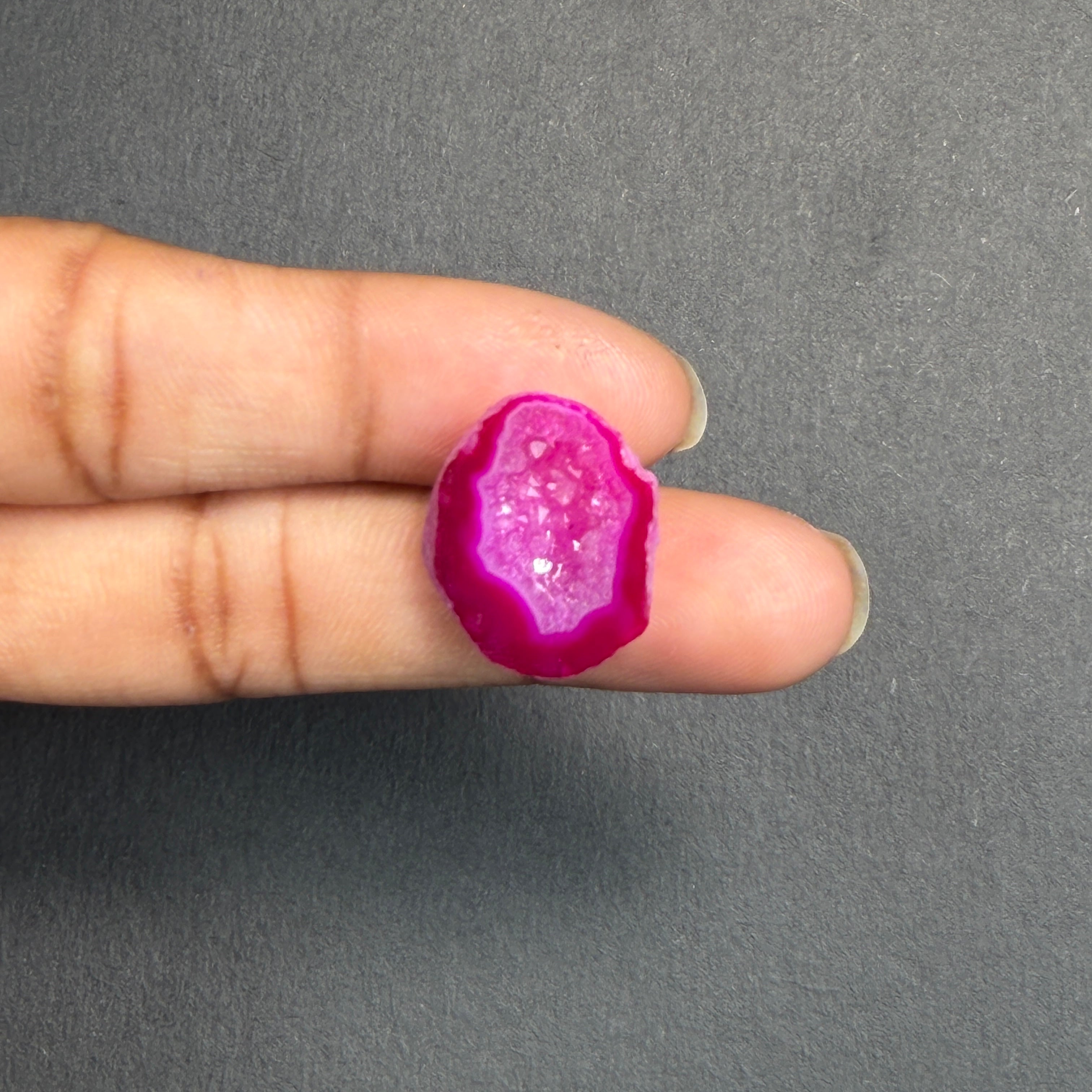 Pink Agate Druzy Geode Slices – Perfect for Ring Making