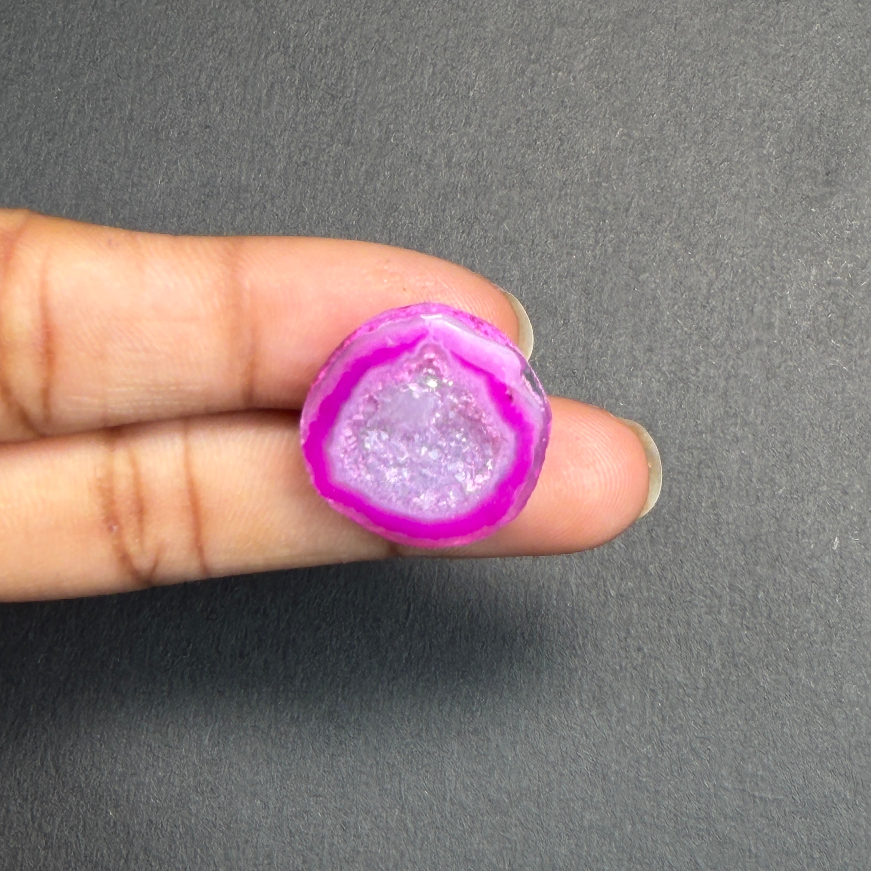 Pink Agate Druzy Geode Slices – Perfect for Ring Making