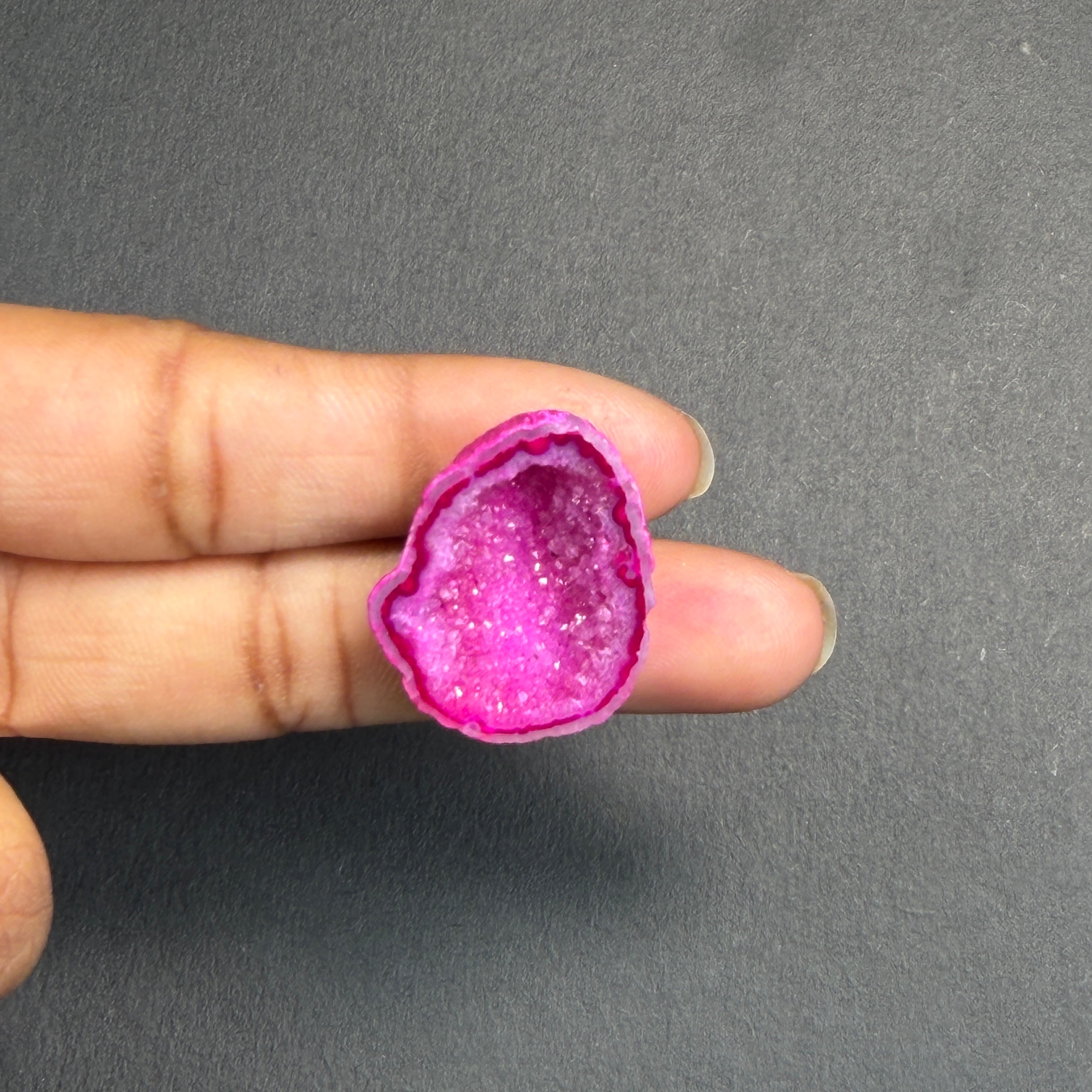 Pink Agate Druzy Geode Slices – Perfect for Ring Making