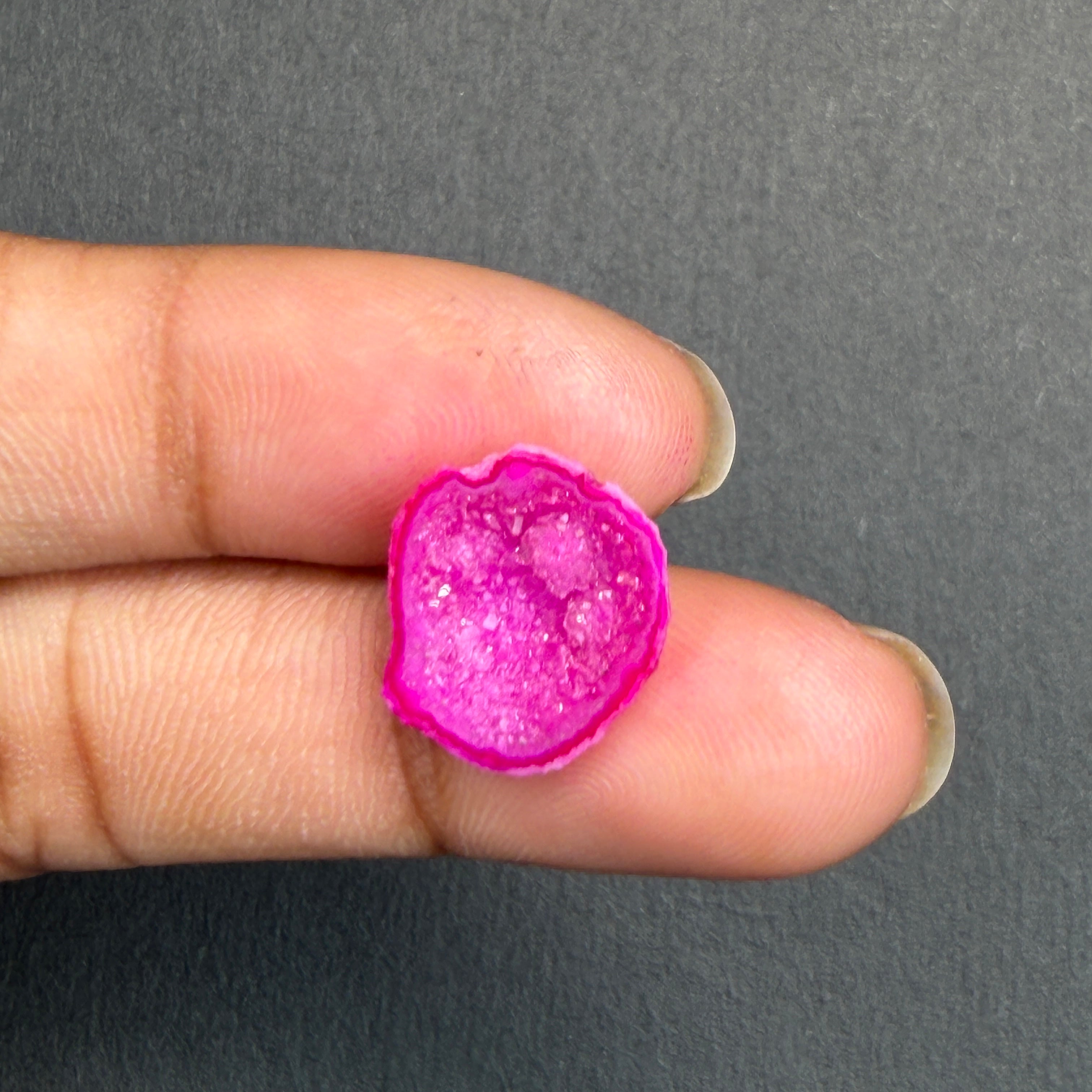 Pink Agate Druzy Geode Slices – Perfect for Ring Making
