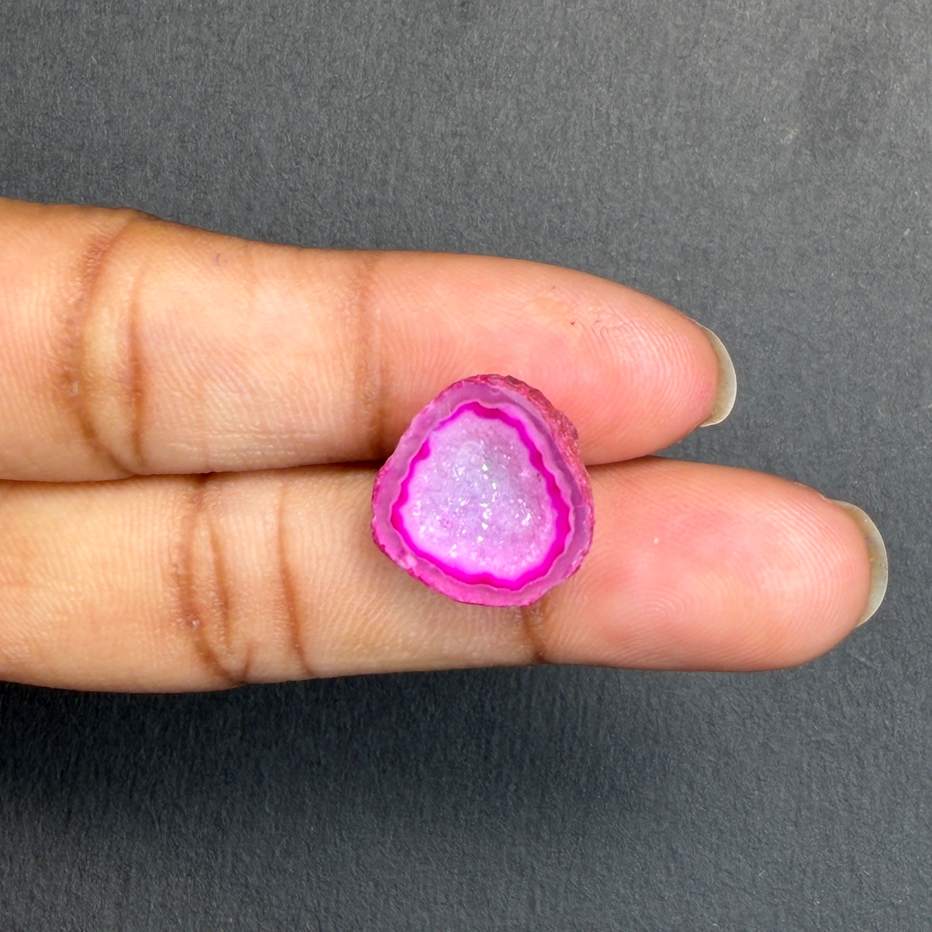 Pink Agate Druzy Geode Slices – Perfect for Ring Making