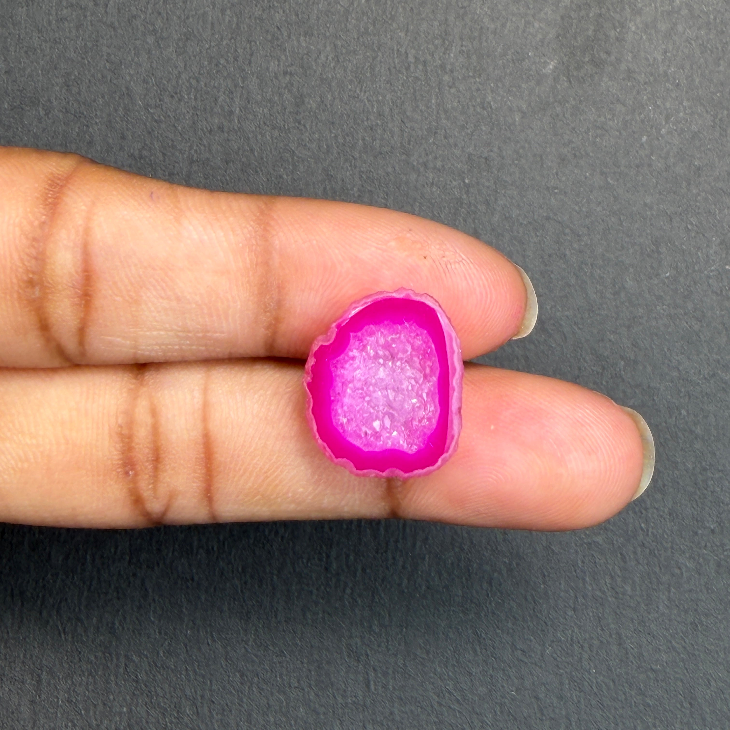 Pink Agate Druzy Geode Slices – Perfect for Ring Making