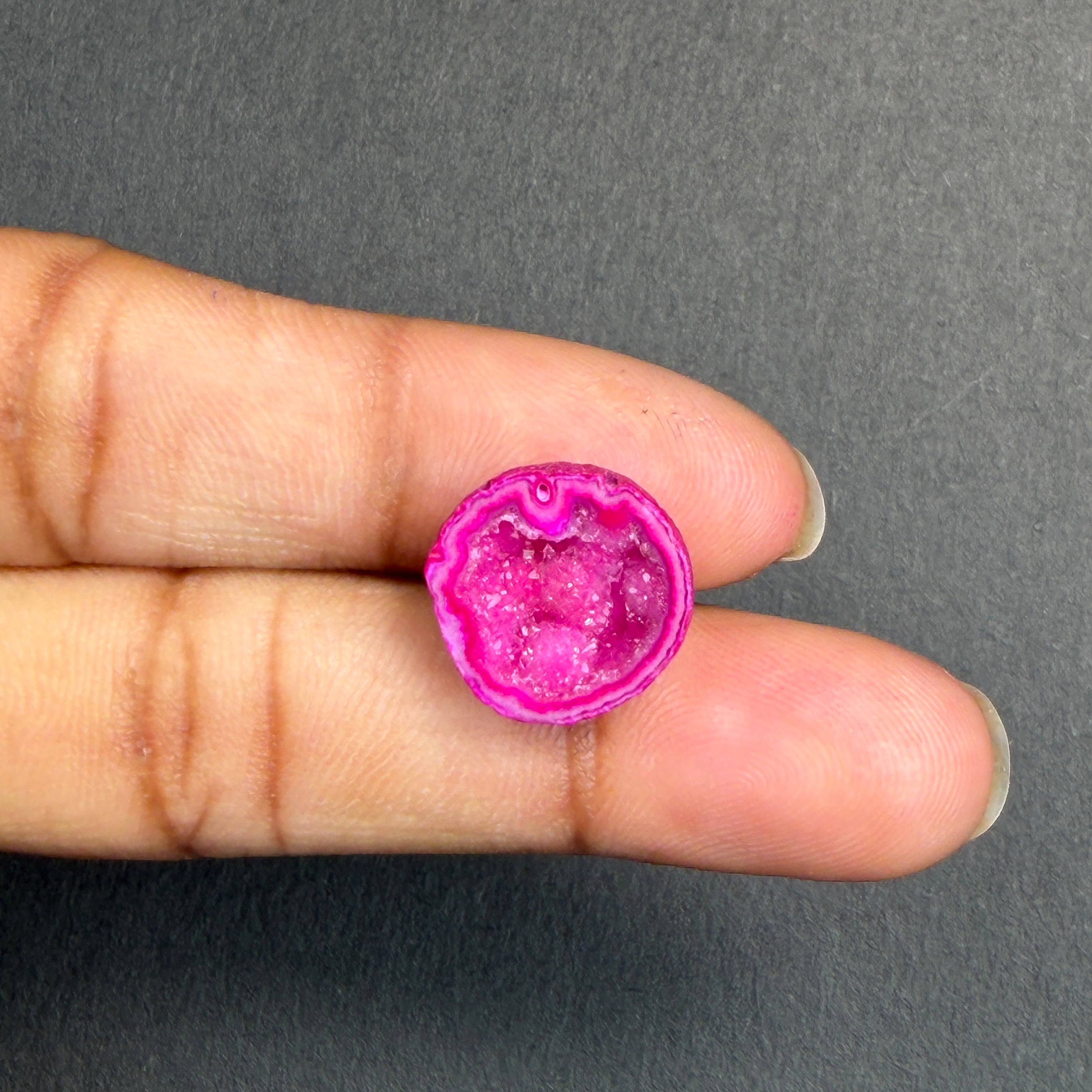 Pink Agate Druzy Geode Slices – Perfect for Ring Making