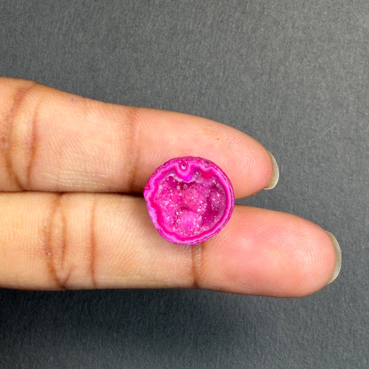 Pink Agate Druzy Geode Slices – Perfect for Ring Making