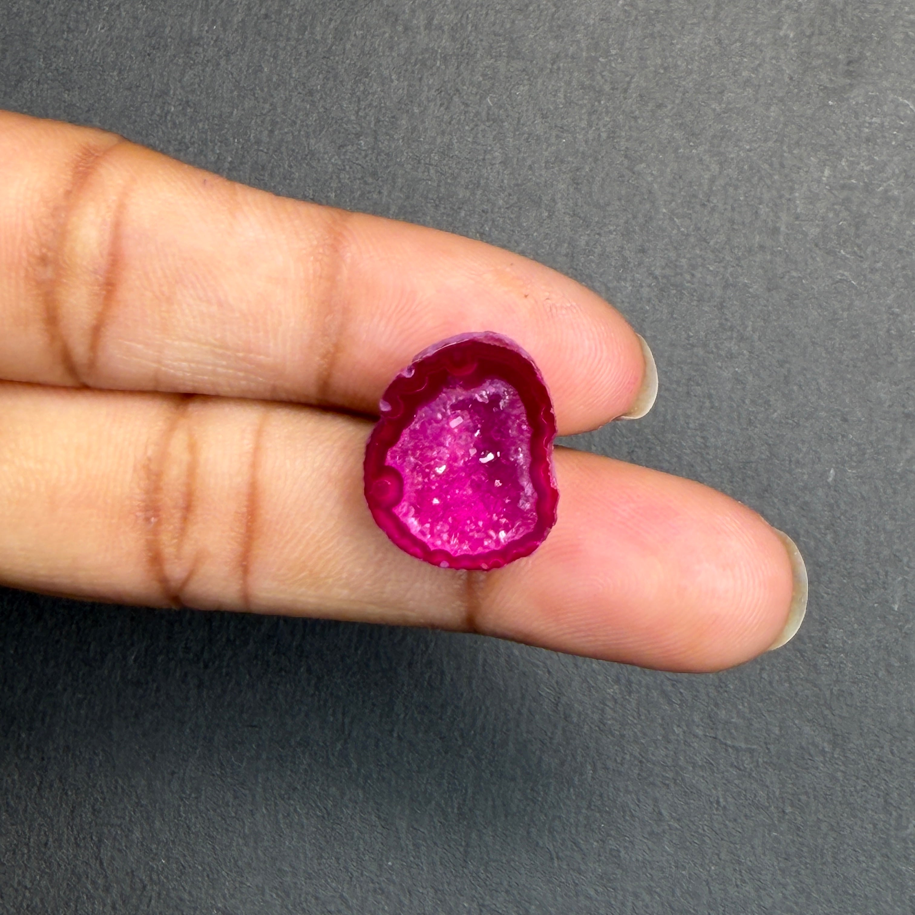 Pink Agate Druzy Geode Slices – Perfect for Ring Making