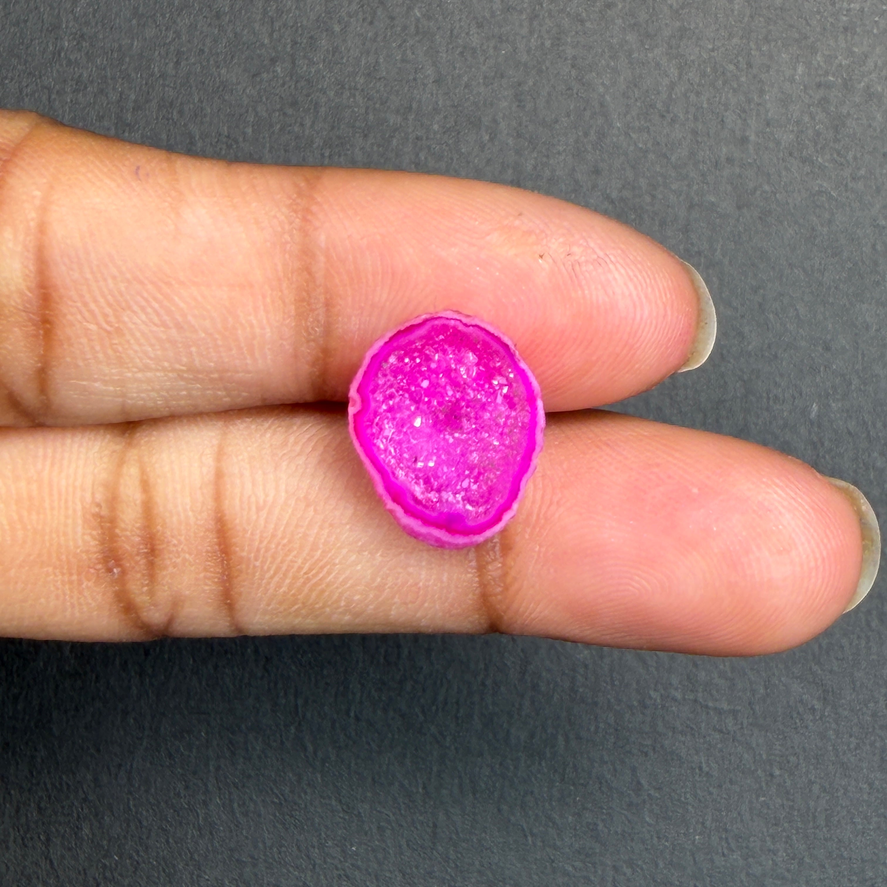 Pink Agate Druzy Geode Slices – Perfect for Ring Making