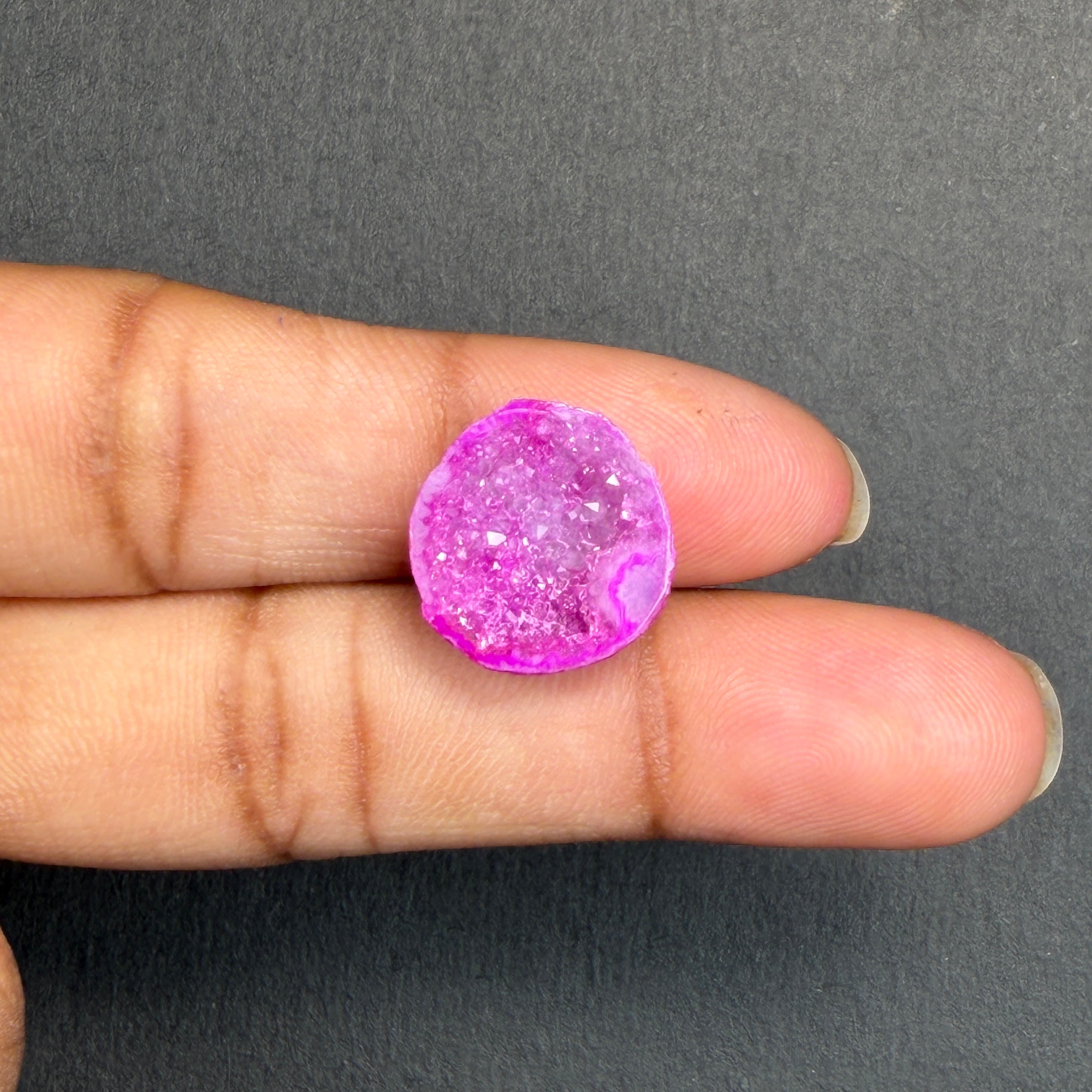 Pink Agate Druzy Geode Slices – Perfect for Ring Making
