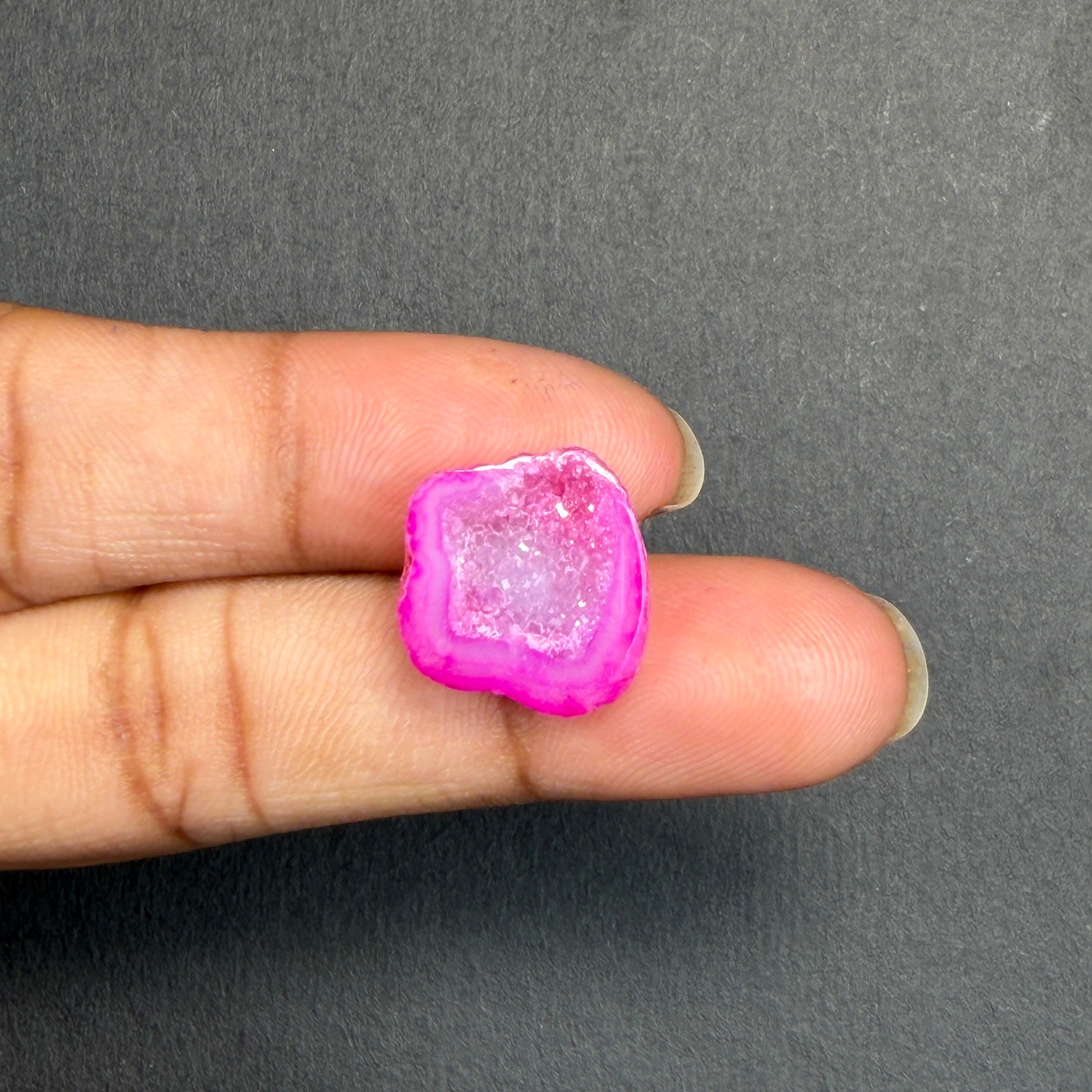 Pink Agate Druzy Geode Slices – Perfect for Ring Making