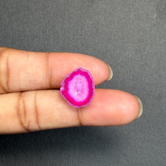 Pink Agate Druzy Geode Slices – Perfect for Ring Making