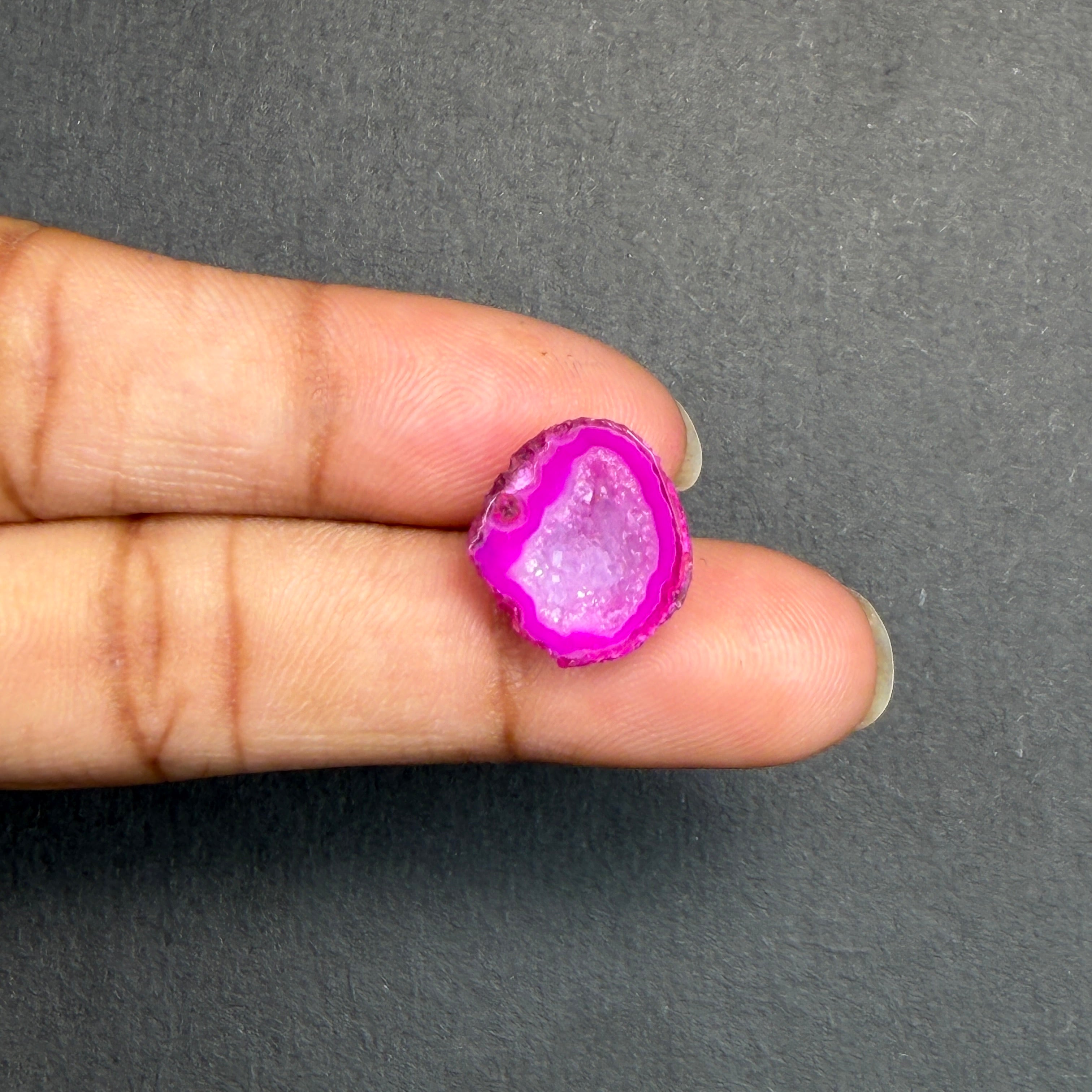 Pink Agate Druzy Geode Slices – Perfect for Ring Making