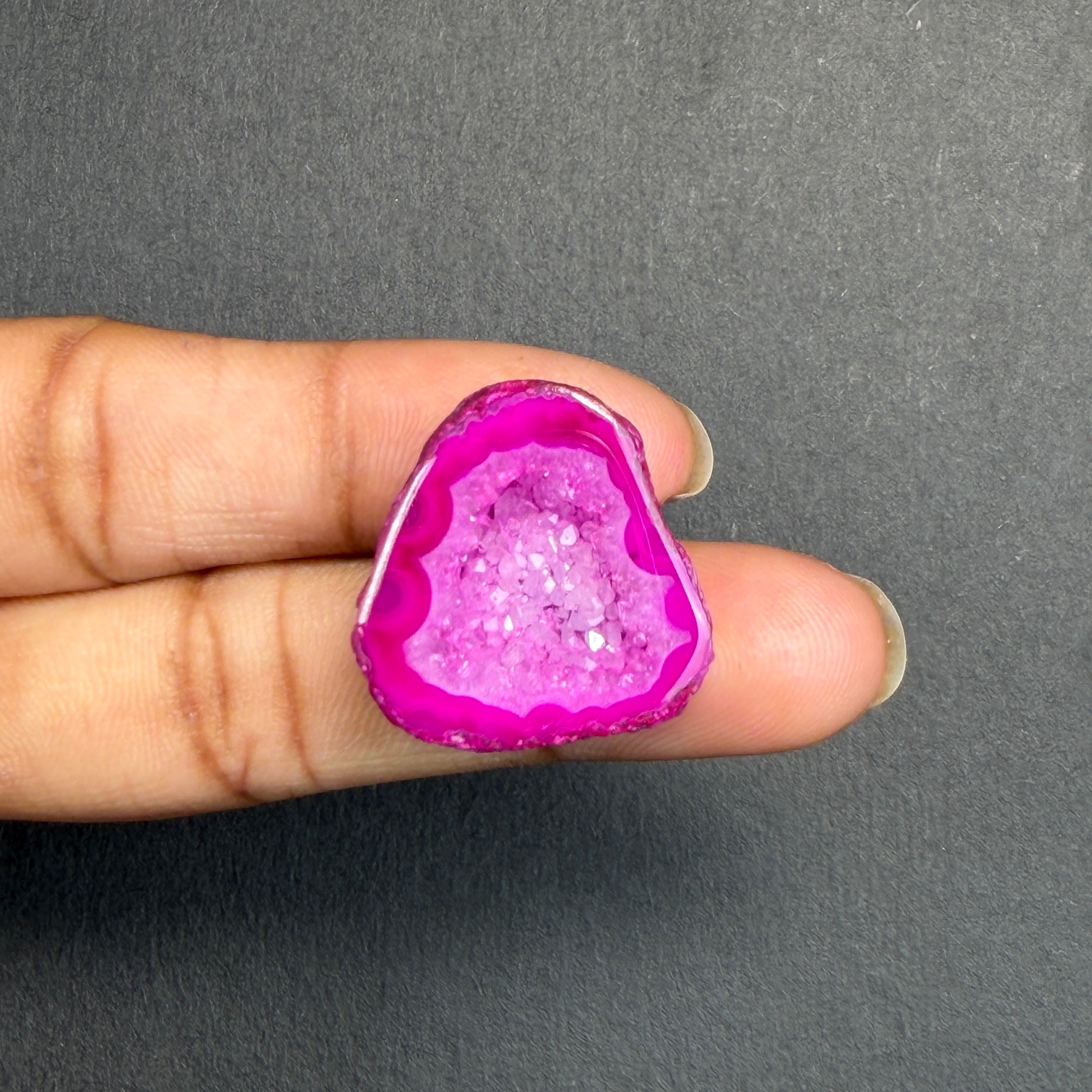 Pink Agate Druzy Geode Slices – Perfect for Ring Making