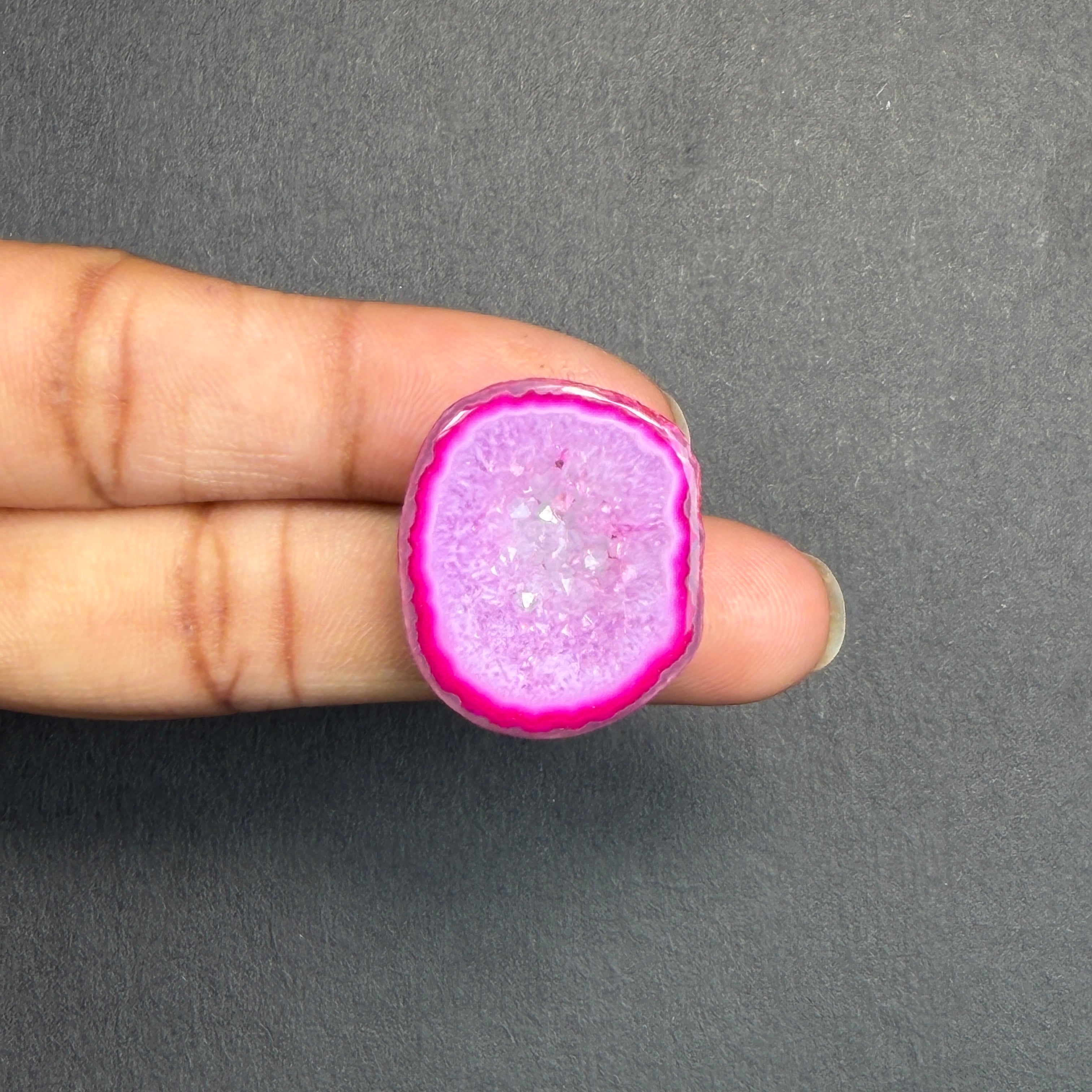 Pink Agate Druzy Geode Slices – Perfect for Ring Making
