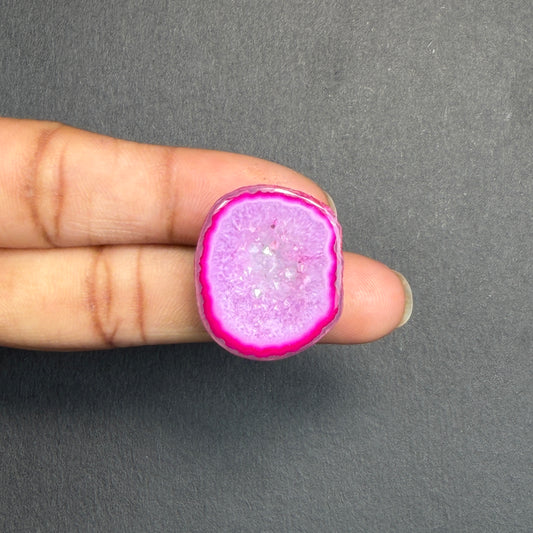 Pink Agate Druzy Geode Slices – Perfect for Ring Making