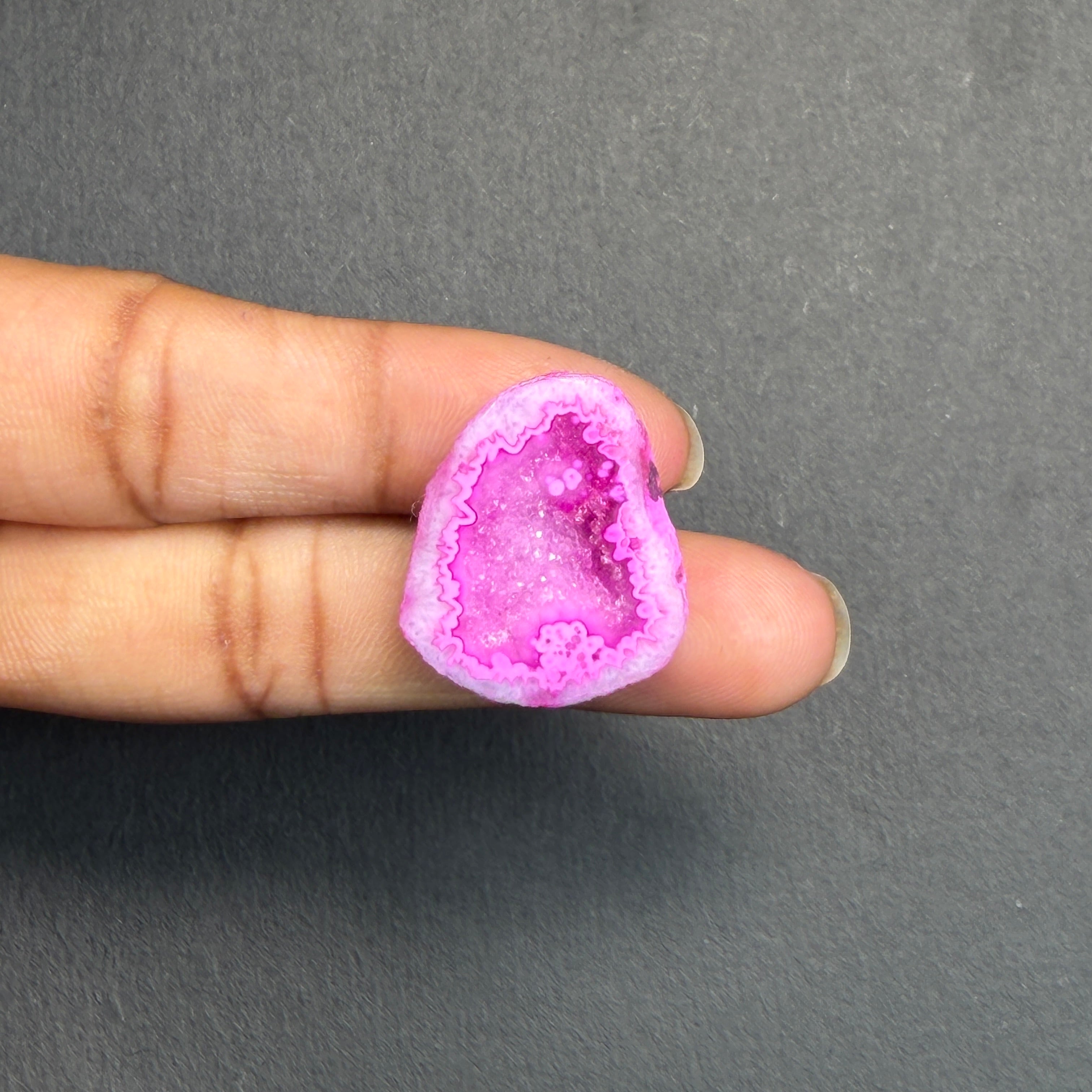 Pink Agate Druzy Geode Slices – Perfect for Ring Making