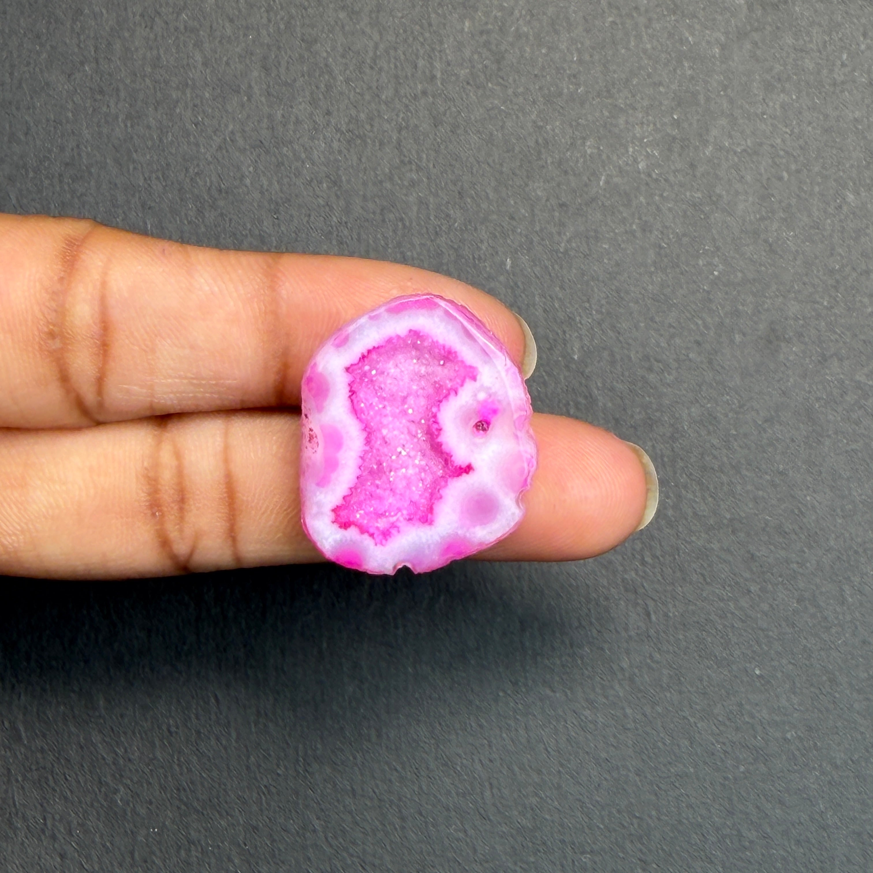 Pink Agate Druzy Geode Slices – Perfect for Ring Making