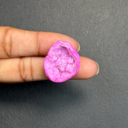Pink Agate Druzy Geode Slices – Perfect for Ring Making