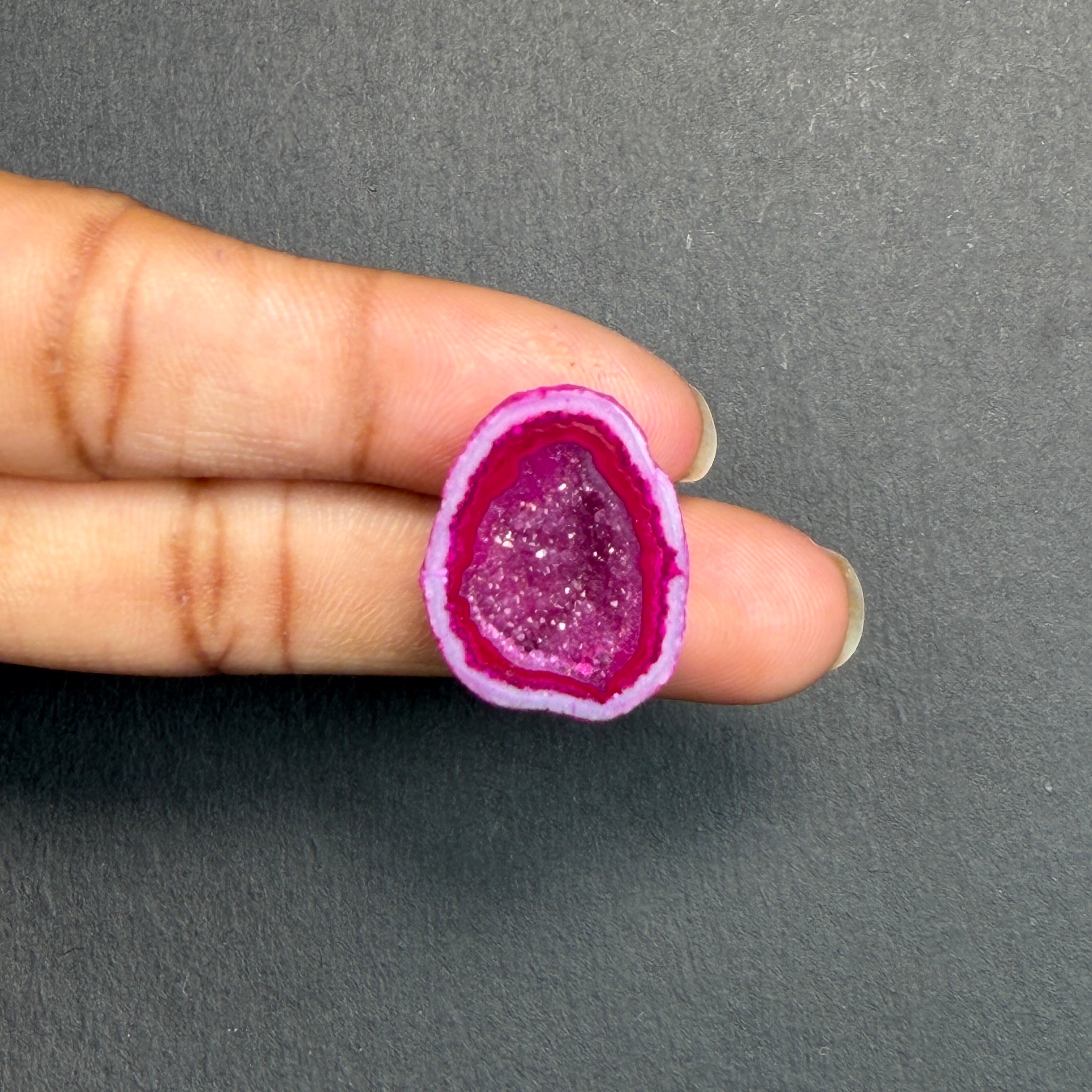 Pink Agate Druzy Geode Slices – Perfect for Ring Making