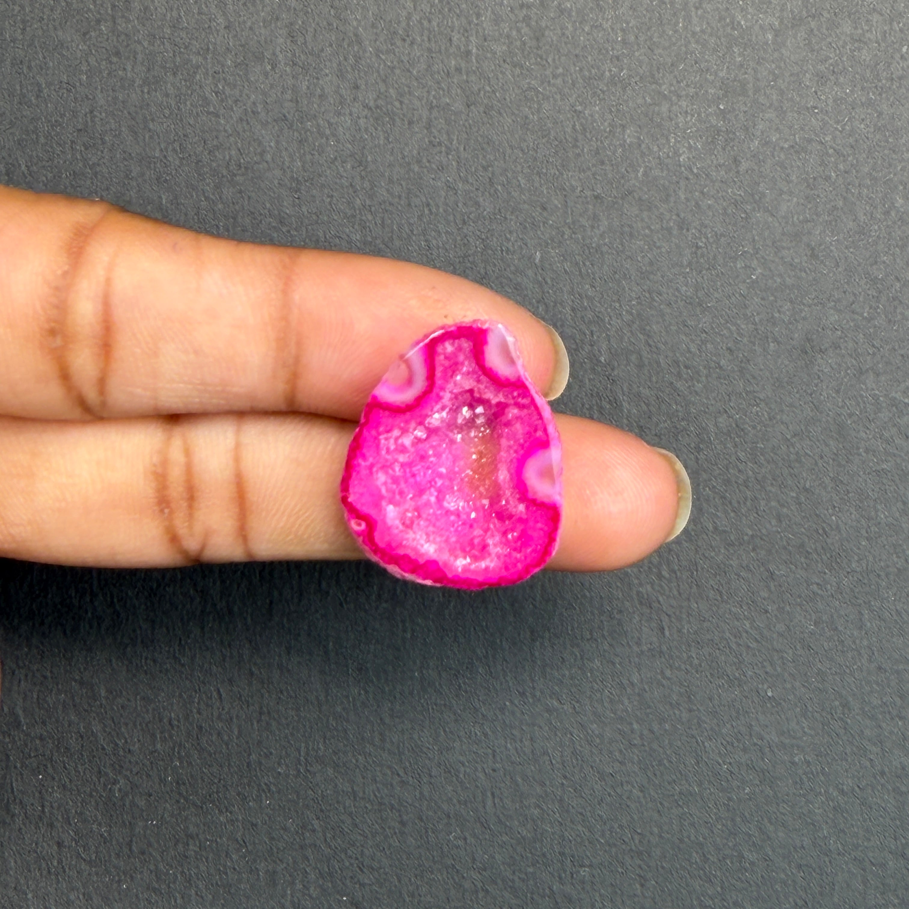 Pink Agate Druzy Geode Slices – Perfect for Ring Making