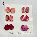Geode Pair By selection 20-25mm pink
