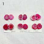 Geode Pair By selection 20-25mm pink