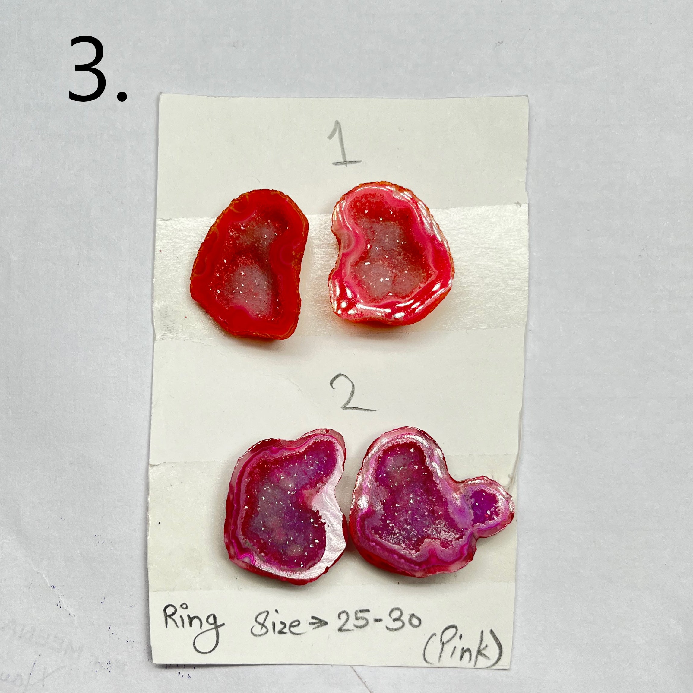 Geode Pairs(ring) by Selection 25- 30MM Pink