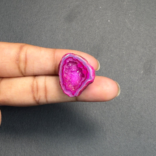 Pink Agate Druzy Geode Slices – Perfect for Ring Making